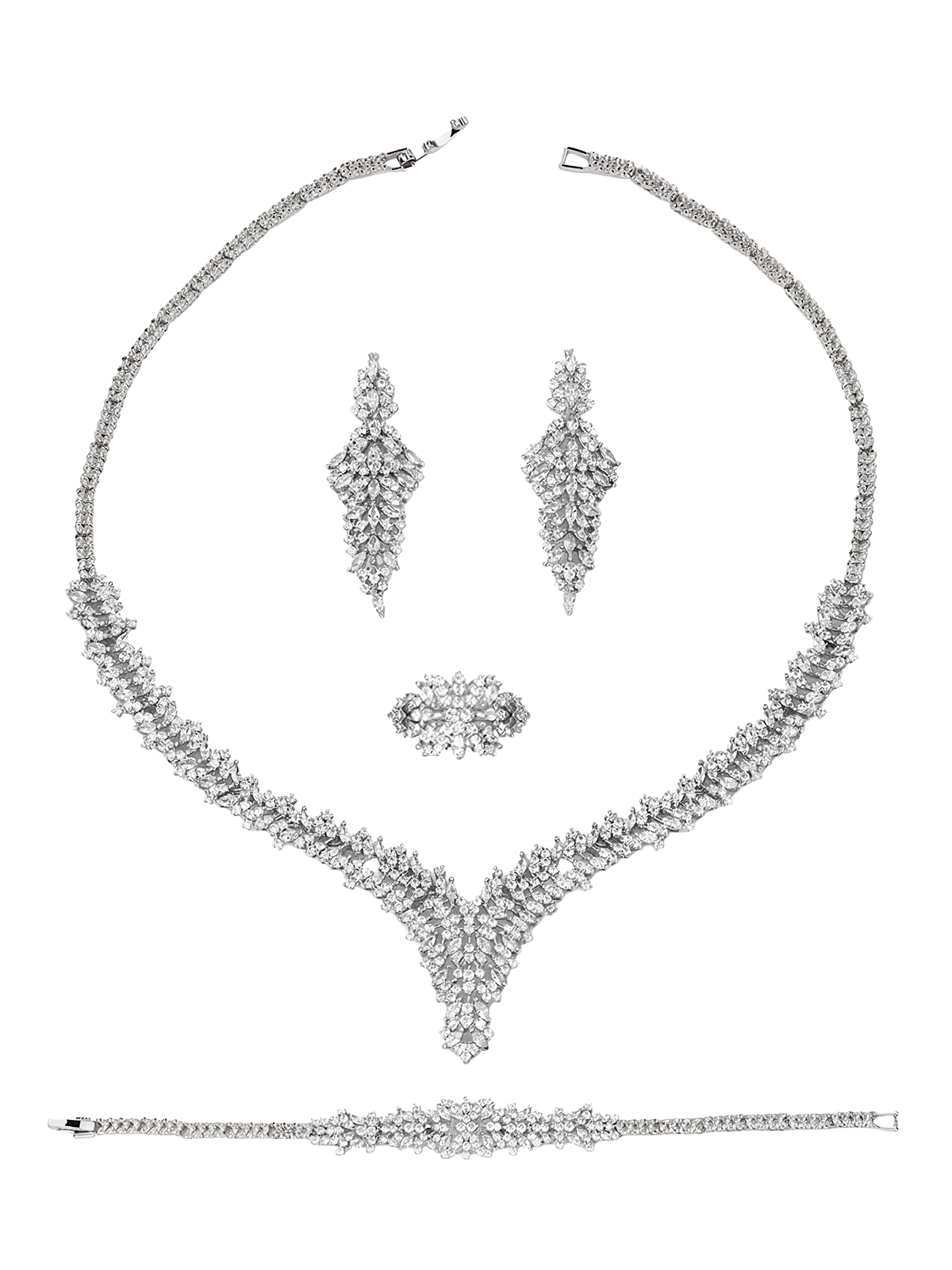 Harper Necklace - Earrings - Bracelet - Ring Set