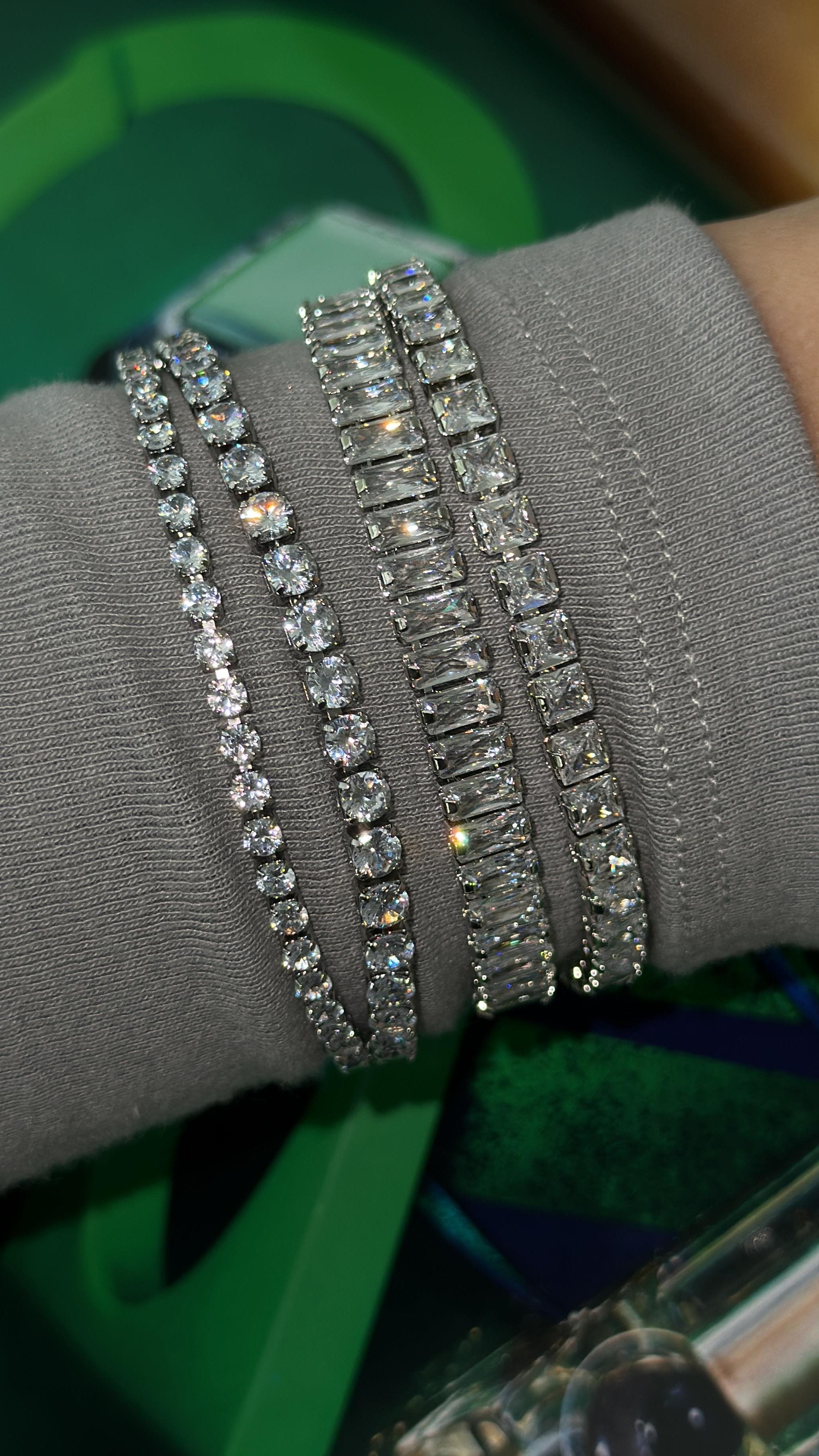 4MM | Princess Cut Su Yolu Bileklik |   Luxury Jewelry by  Atelier Duygu.