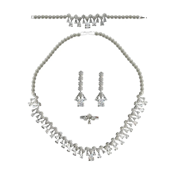 Valencia Kolye - Küpe - Bileklik - Yüzük Set