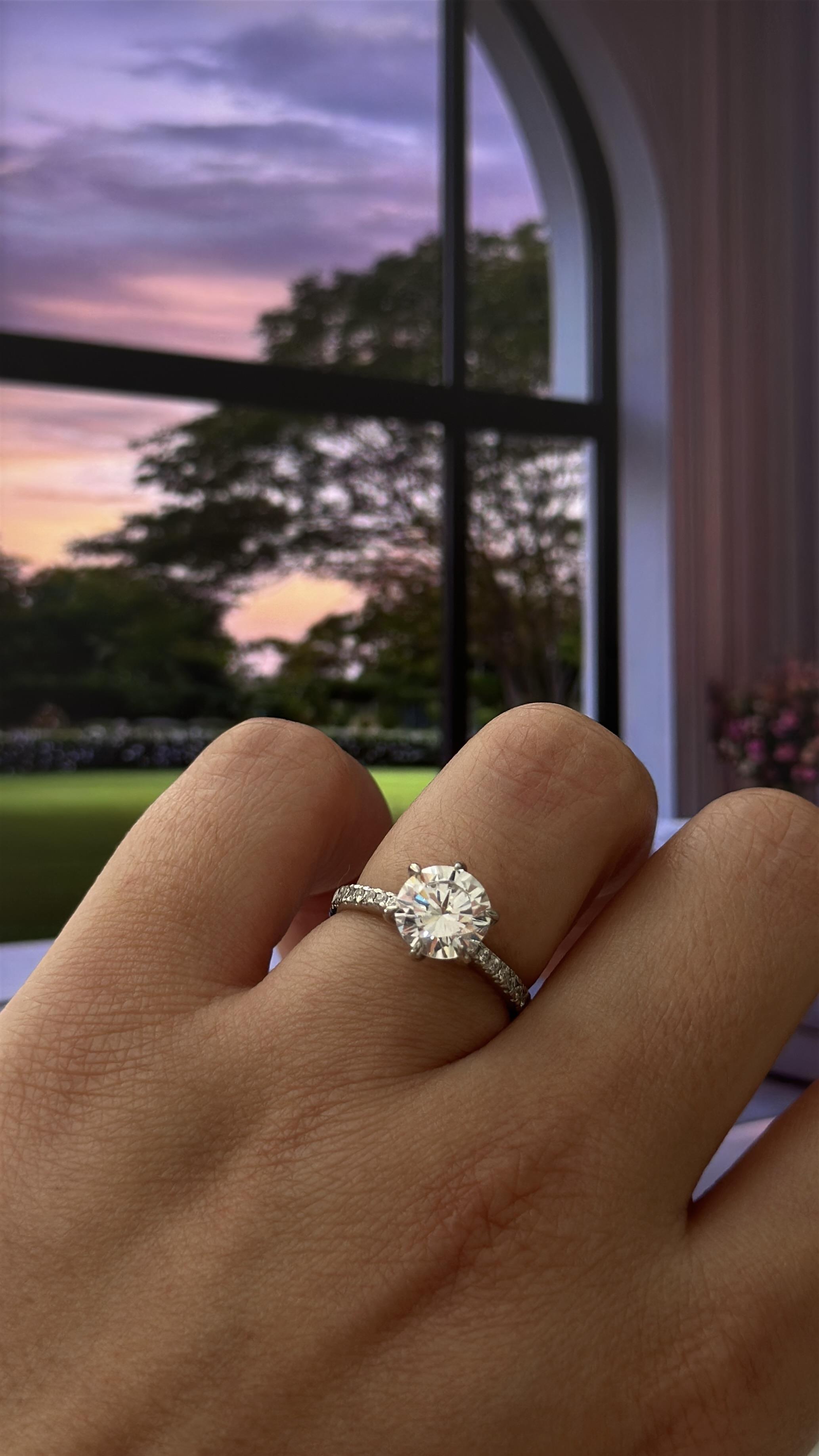 8MM 2.00CT Stony Hexagon Tektaş Yüzük Atelier Duygu.