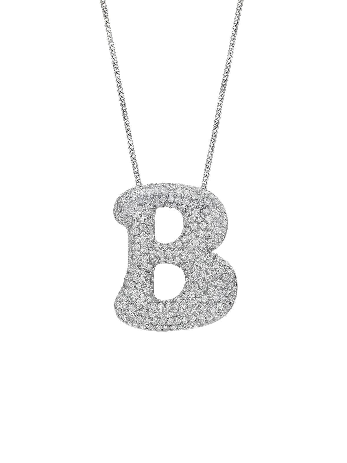 Bubble Stone Letter Necklace