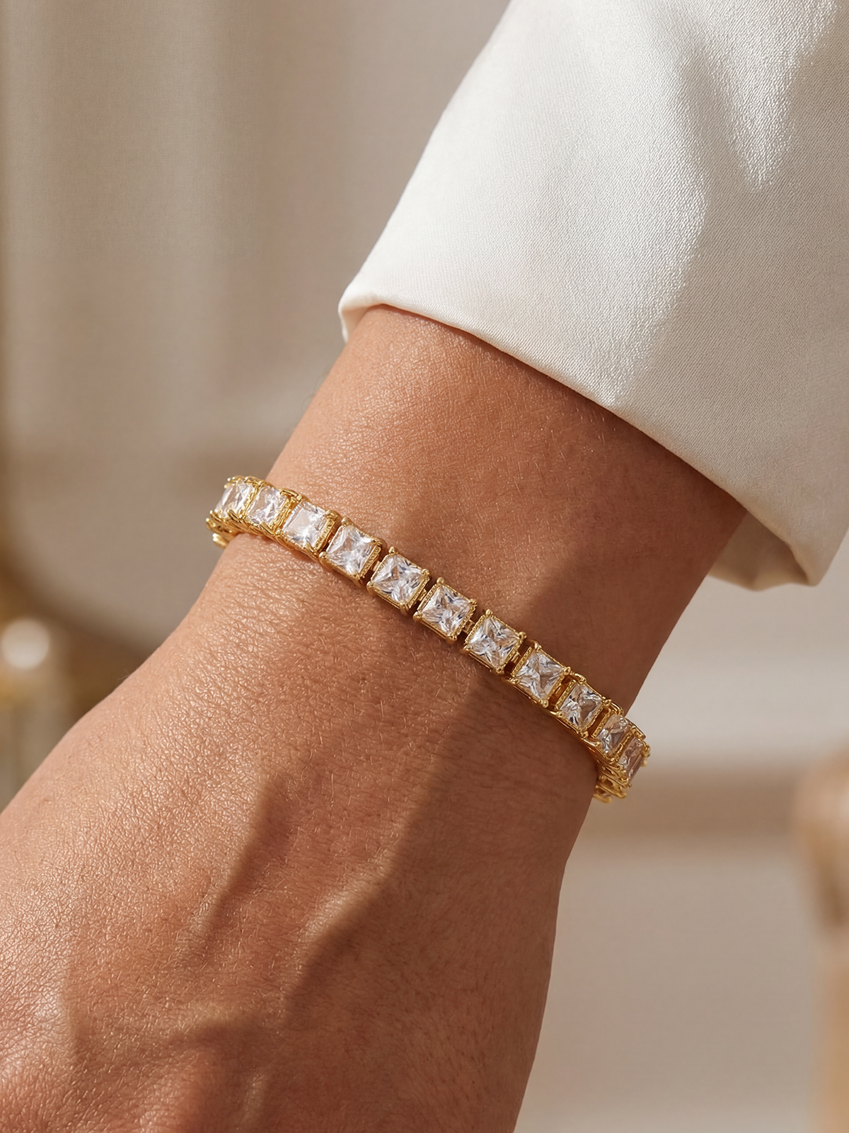 4MM | Princess Cut Tennis Bracelet