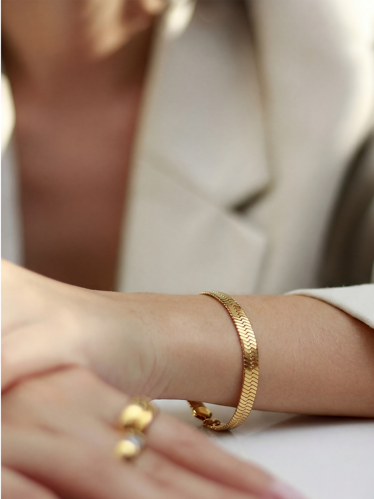 Kalın İtalyan Zincir Bileklik