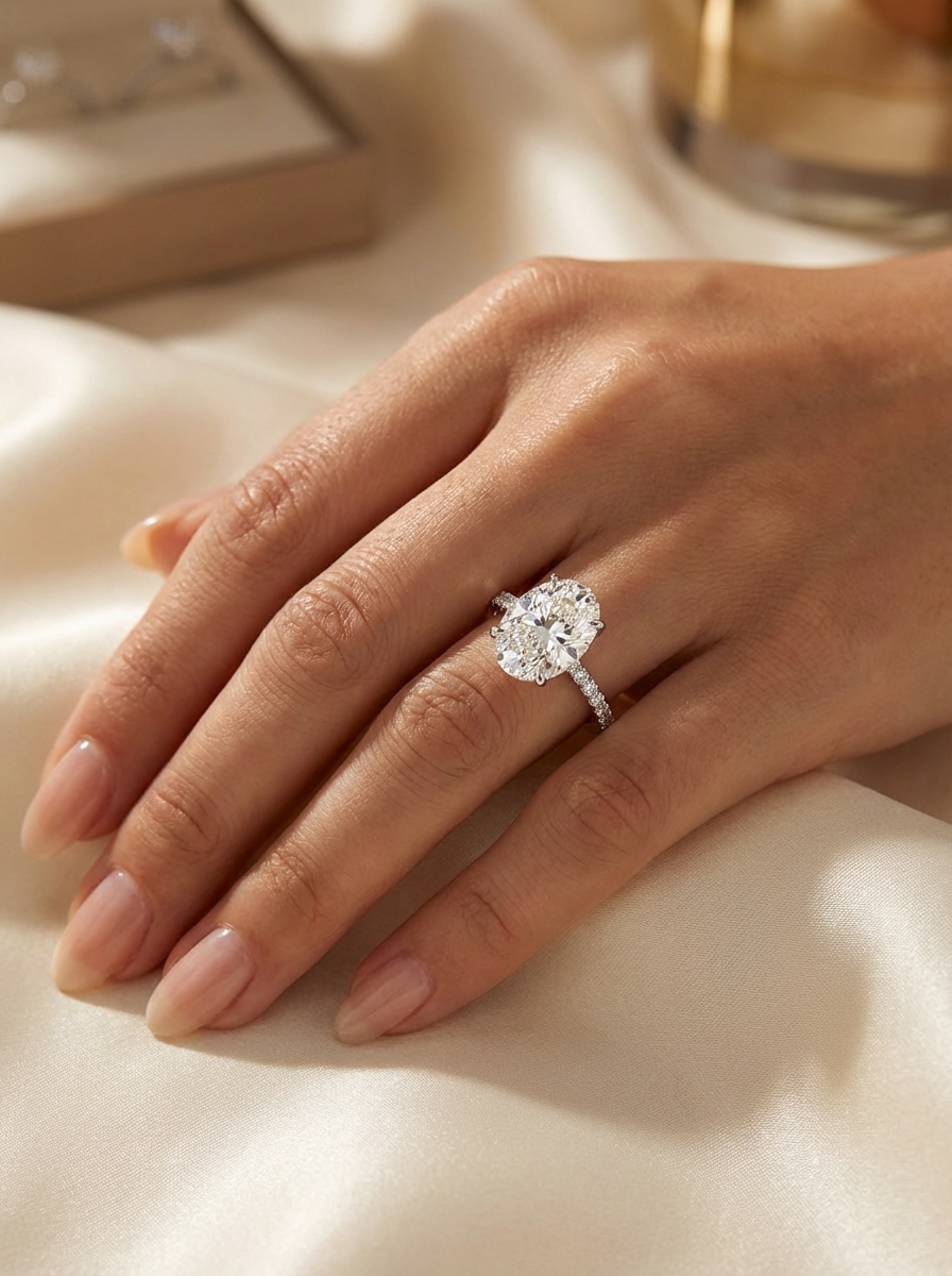 3.2CT | Oval Kesim Kolu Taşlı Yüzük