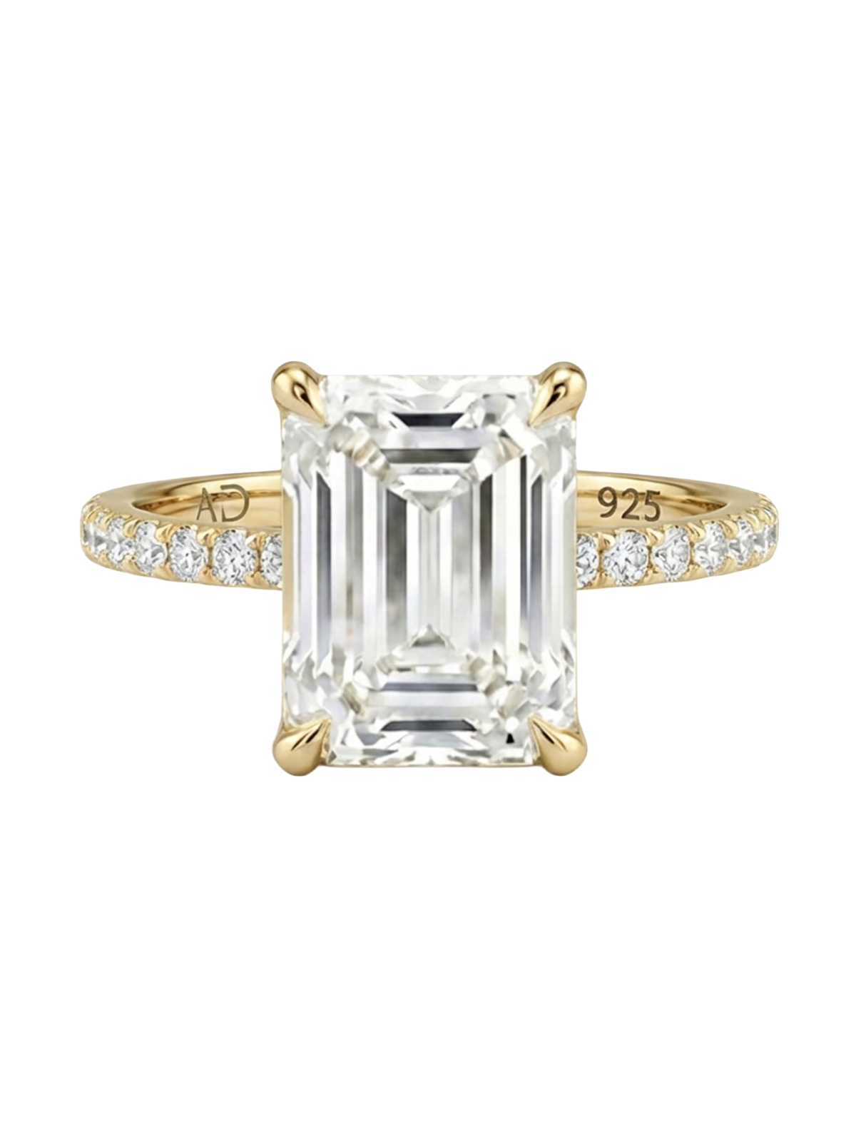 3.7CT | Emerald Cut Eternity Yüzük