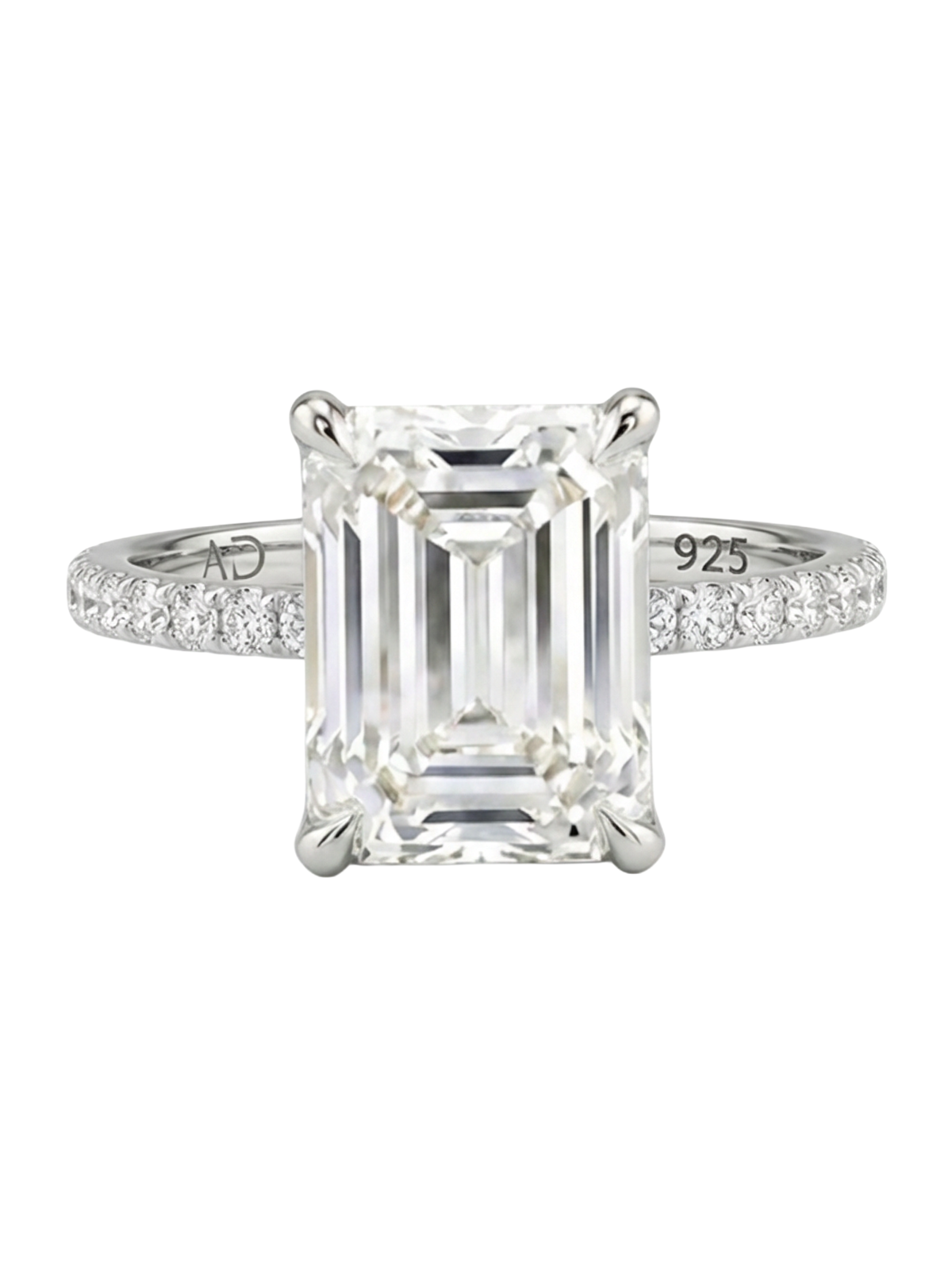 3.7CT | Emerald Cut Eternity Yüzük