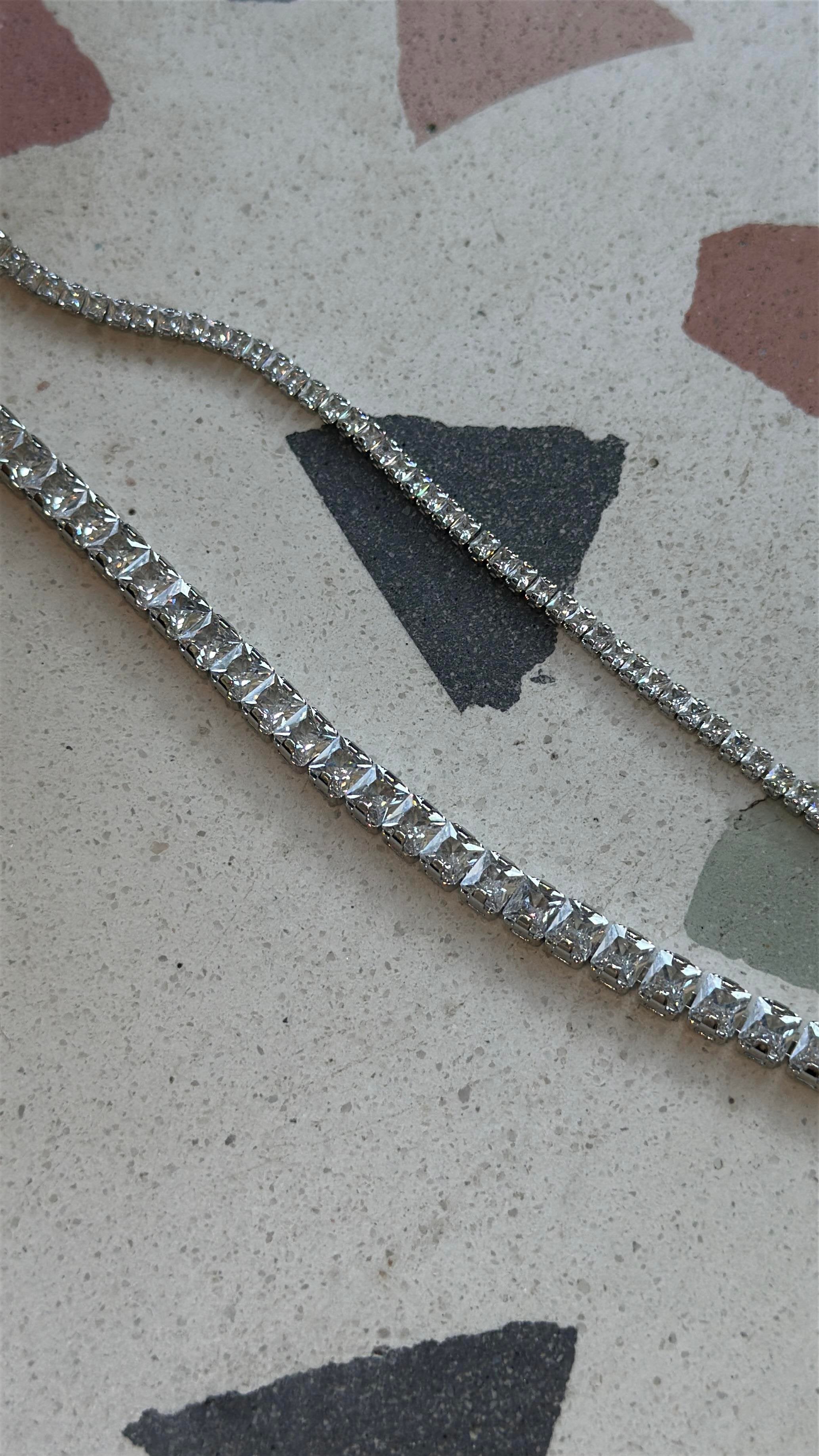 4MM | Princess Cut Su Yolu Bileklik | Luxury Jewelry by Atelier Duygu.