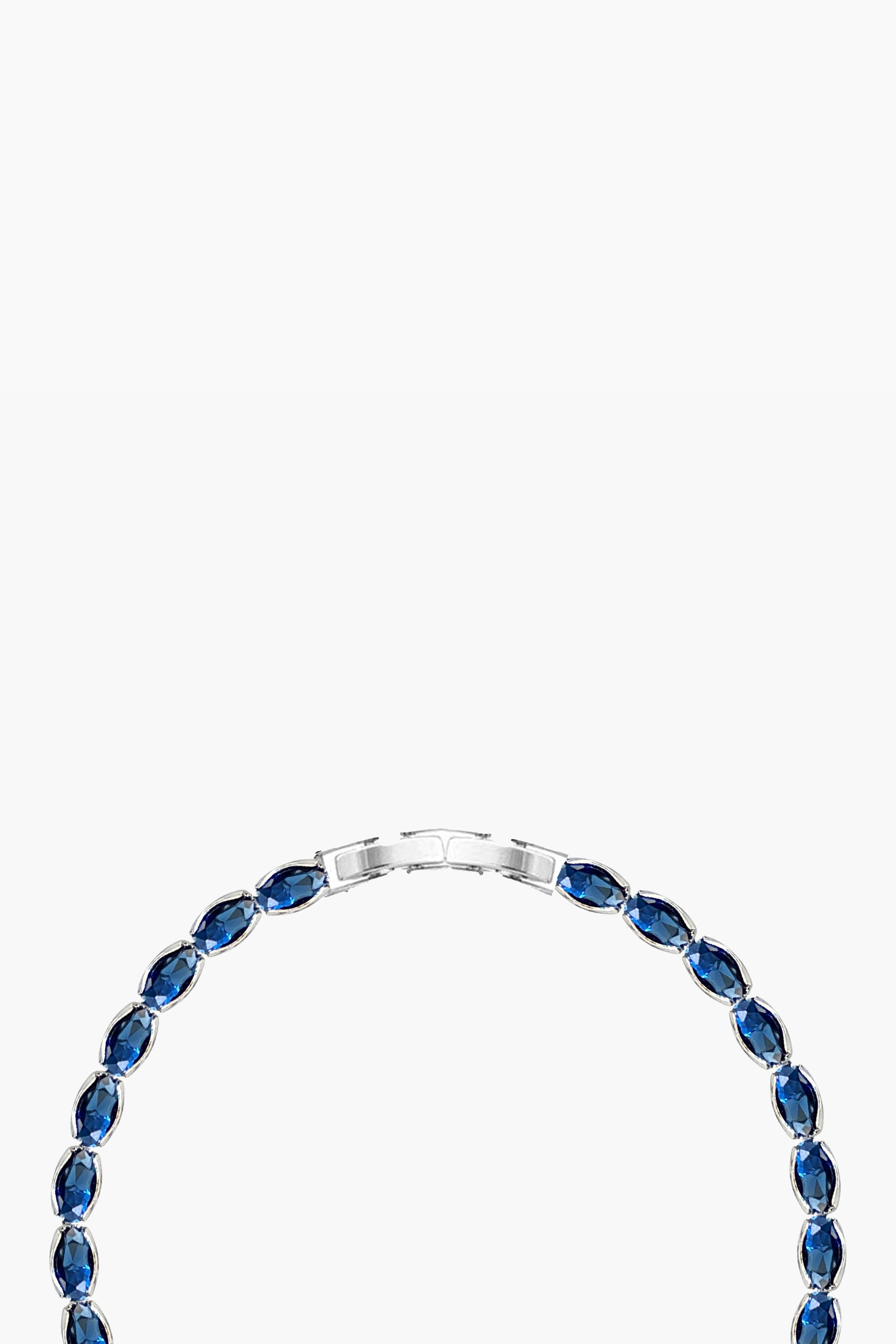 3MM | Navy Blue Oval Cut Bileklik |   Luxury Jewelry by  Atelier Duygu.