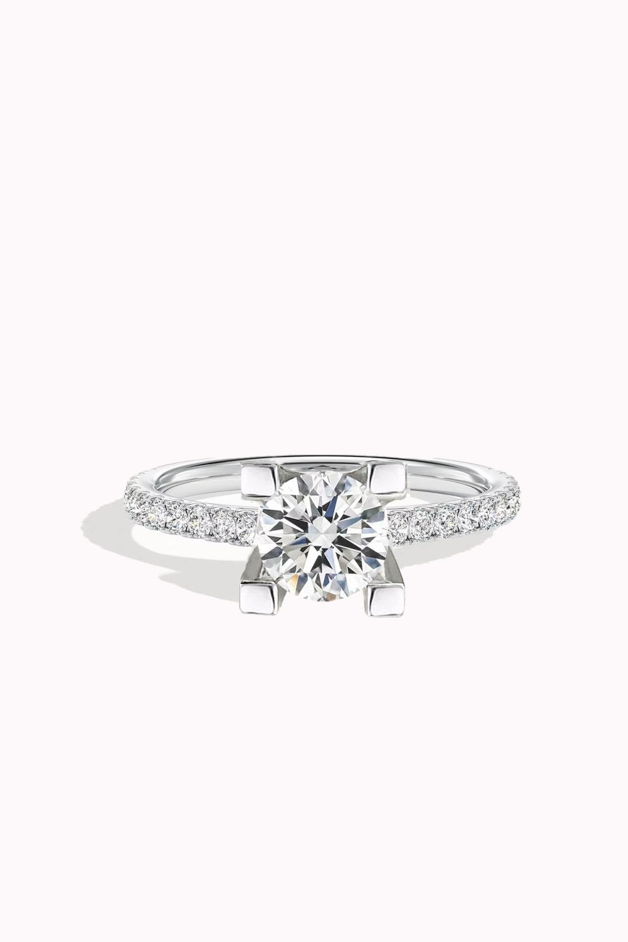 8MM 2.00CT Stony Solitaire Ring