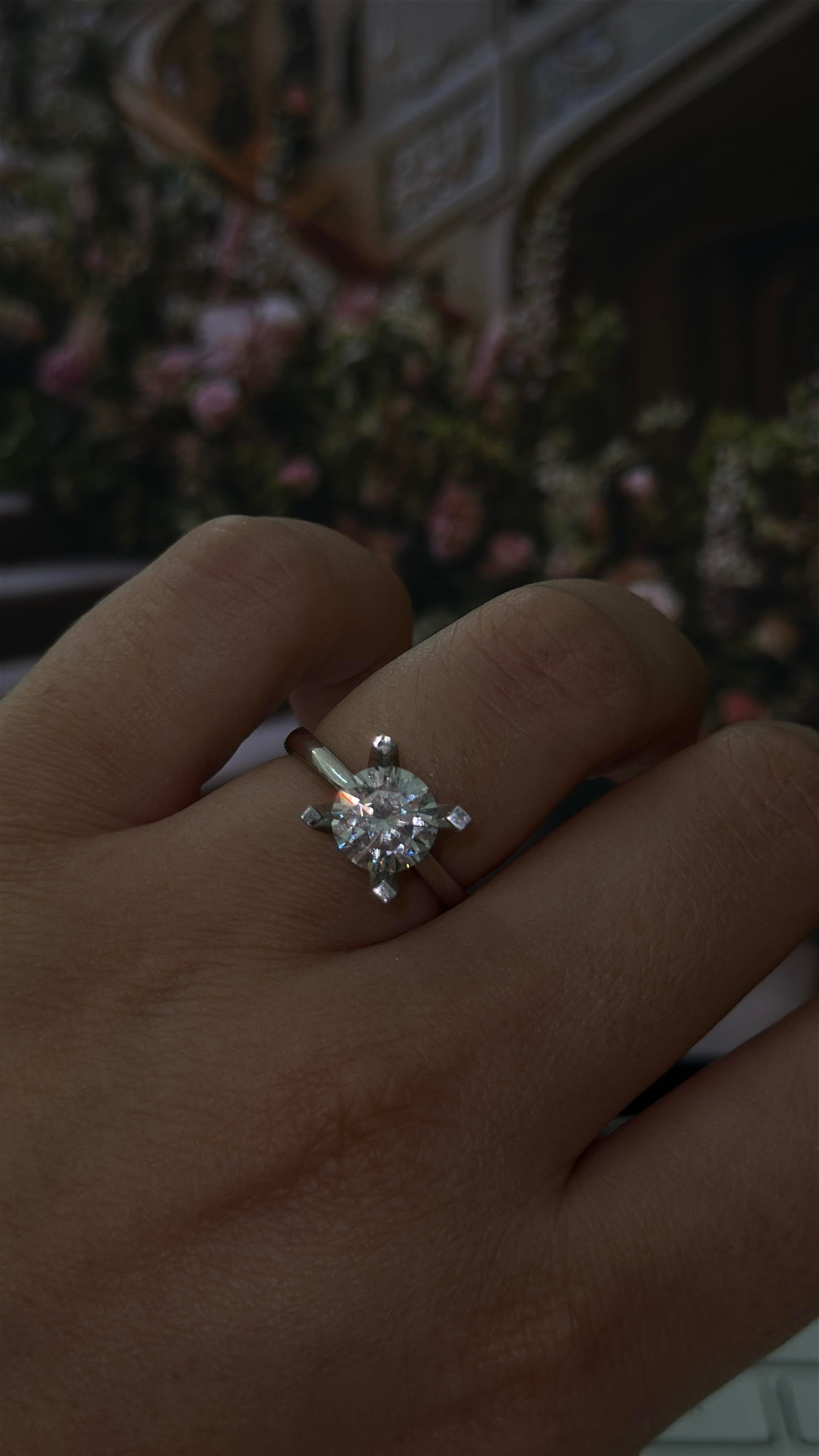9MM 2.75CT Solitaire Ring