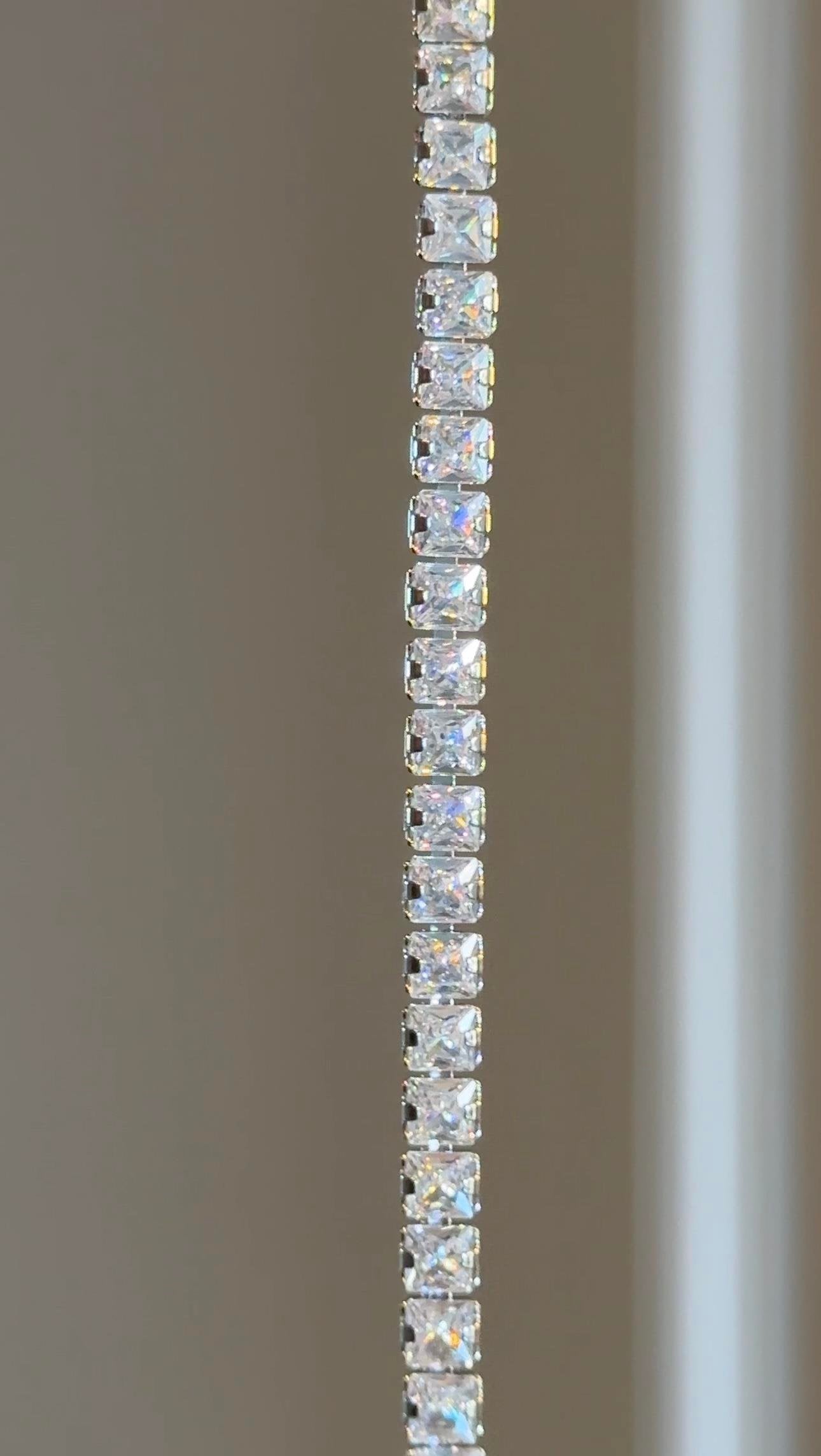 4MM | Princess Cut Su Yolu Bileklik |   Luxury Jewelry by  Atelier Duygu.