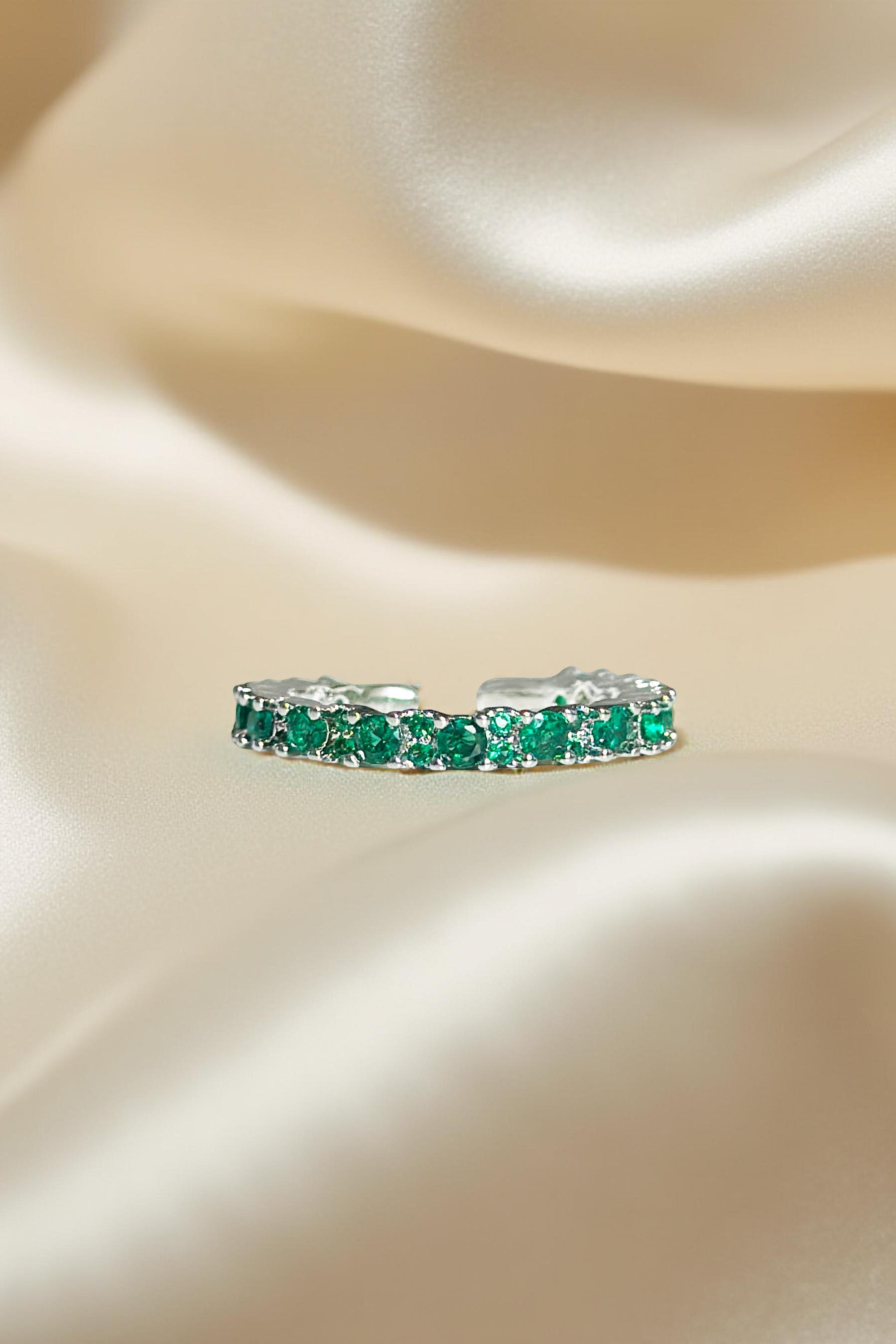 2.5MM | Green Full Eternity Yüzük Atelier Duygu.