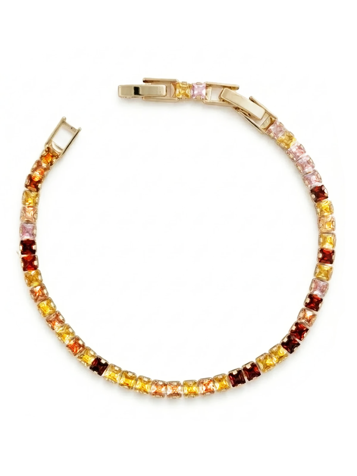 2.5mm | Rainbow Gold Tennis Bracelet