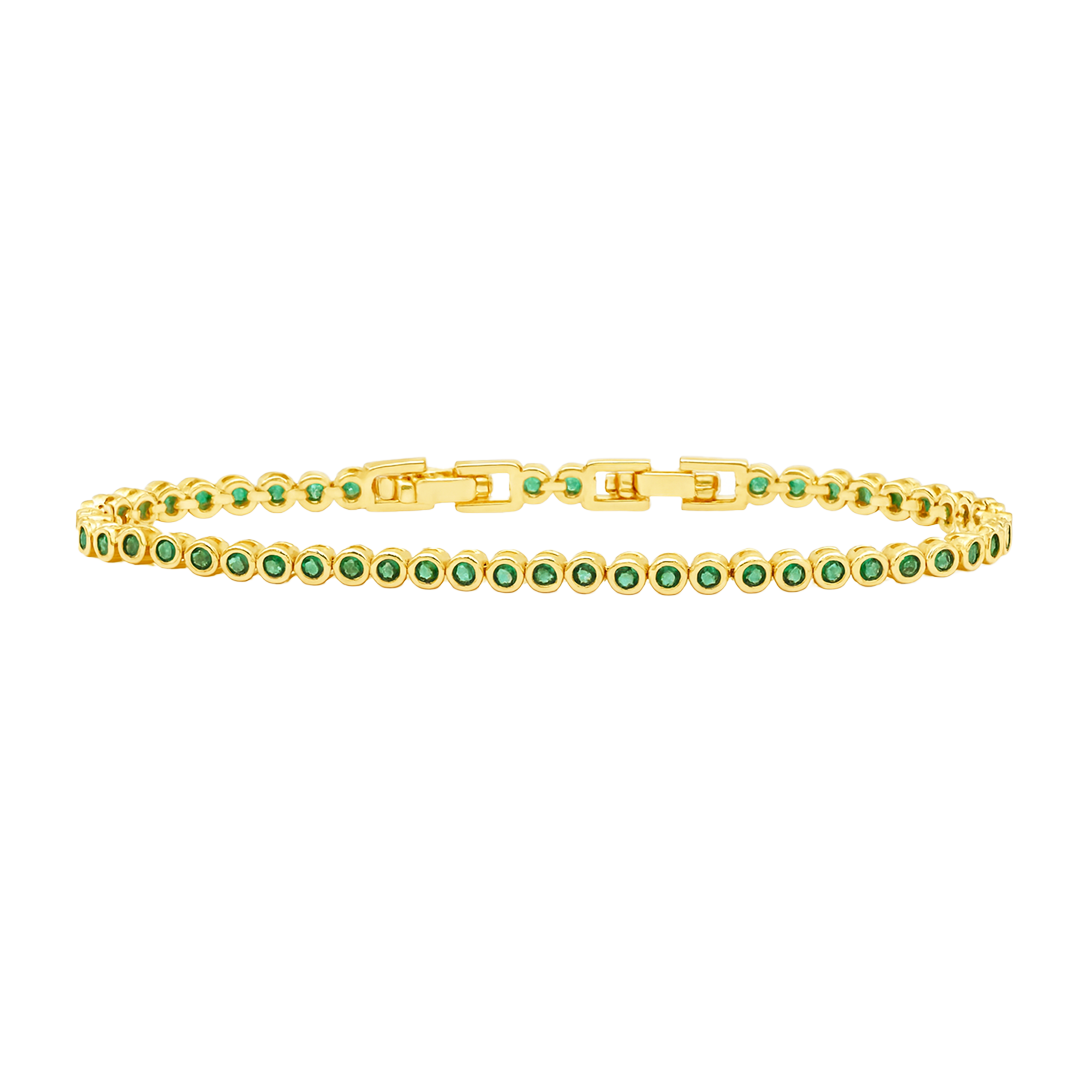 Green Stone Tennis Bracelet