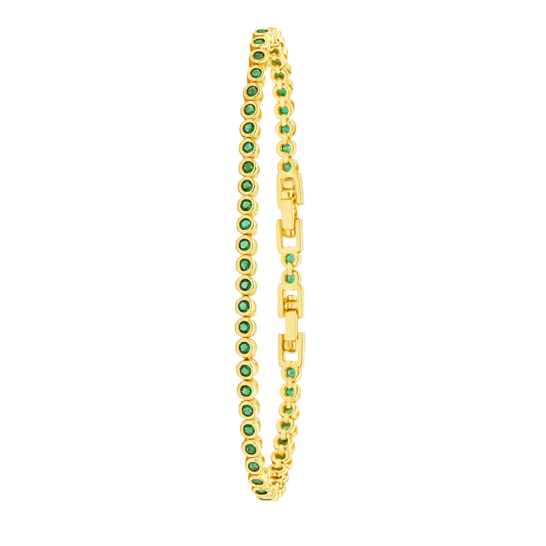 Green Stone Tennis Bracelet