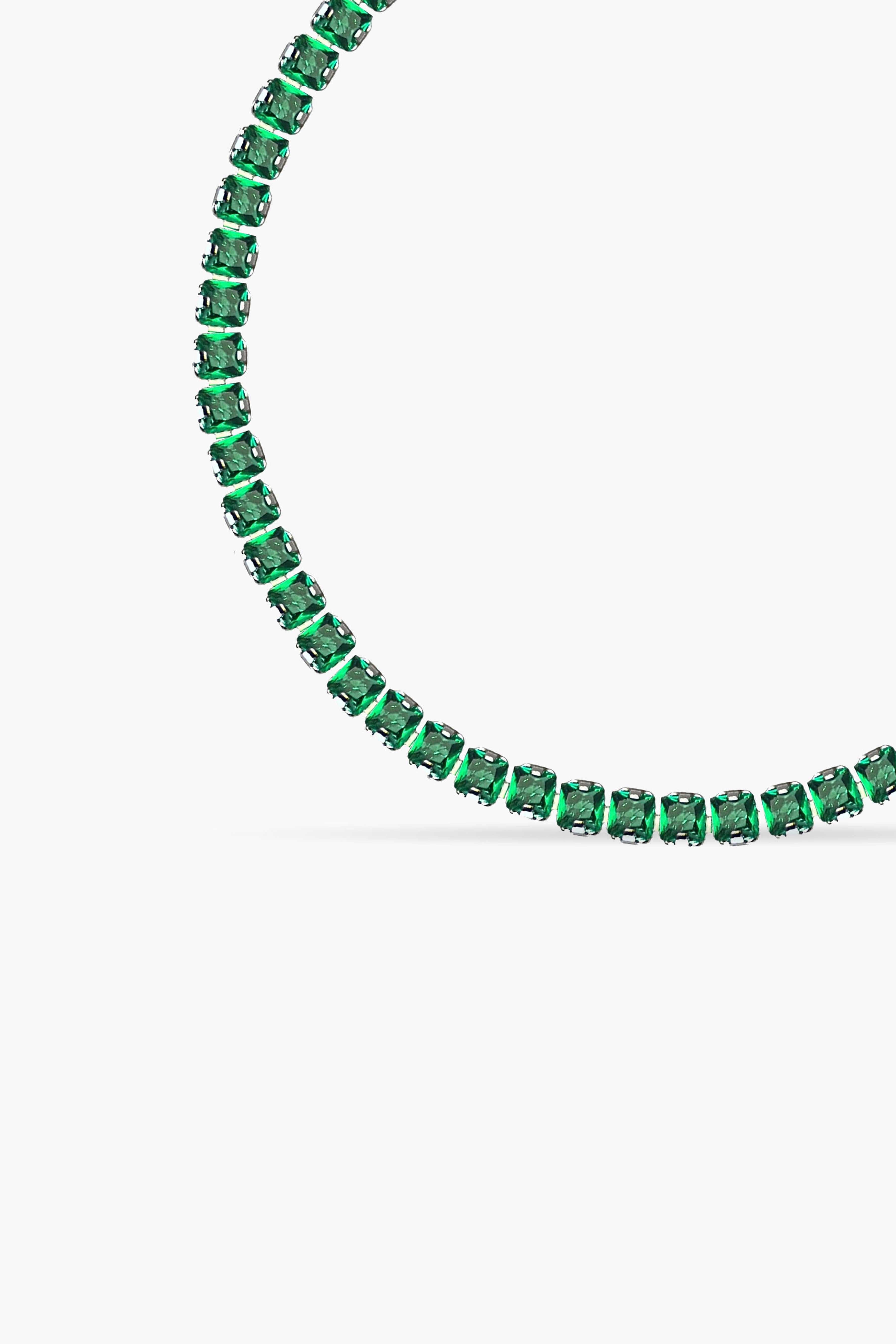 3MM | Green Princess Cut Bileklik  Atelier Duygu.