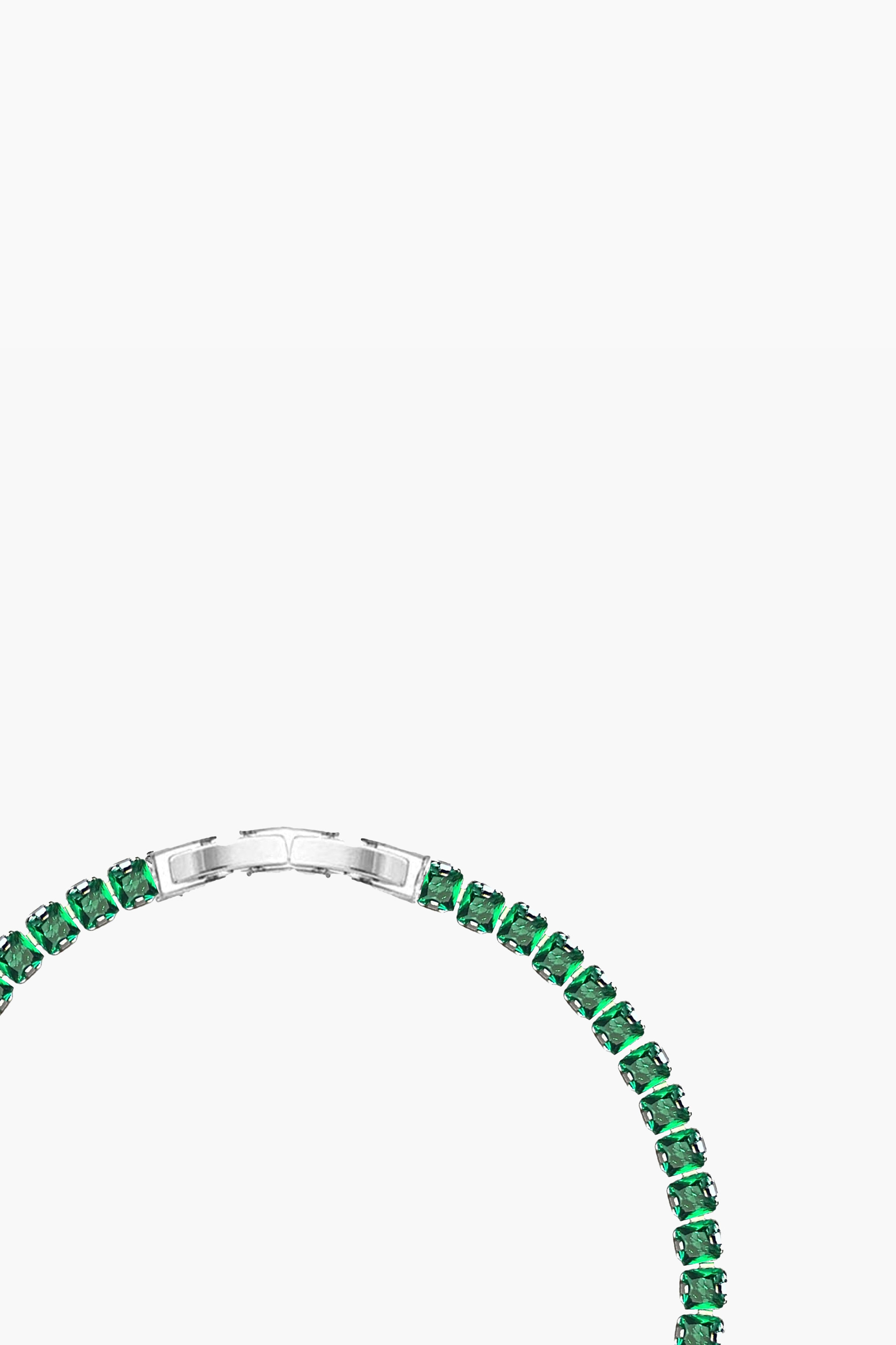 3MM | Green Princess Cut Bileklik  Atelier Duygu.