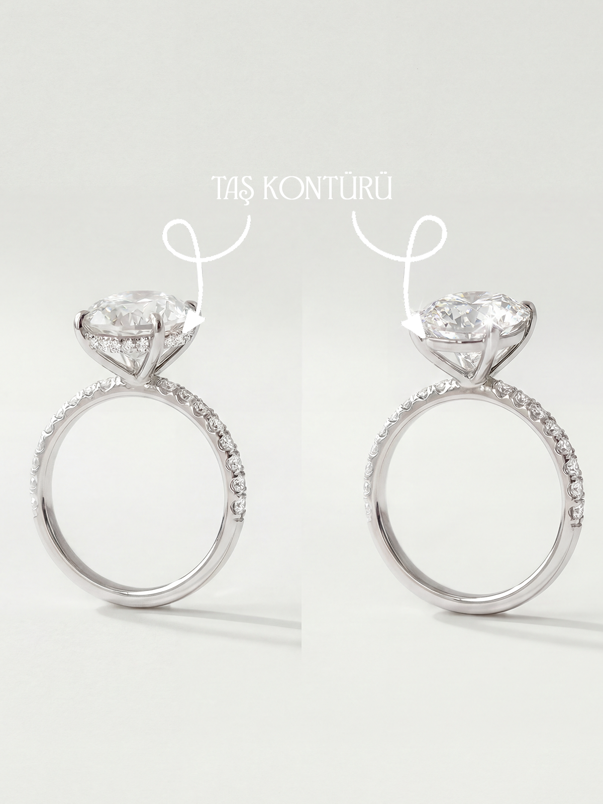 2.3CT | Oval Kesim Kolu Taşlı Yüzük