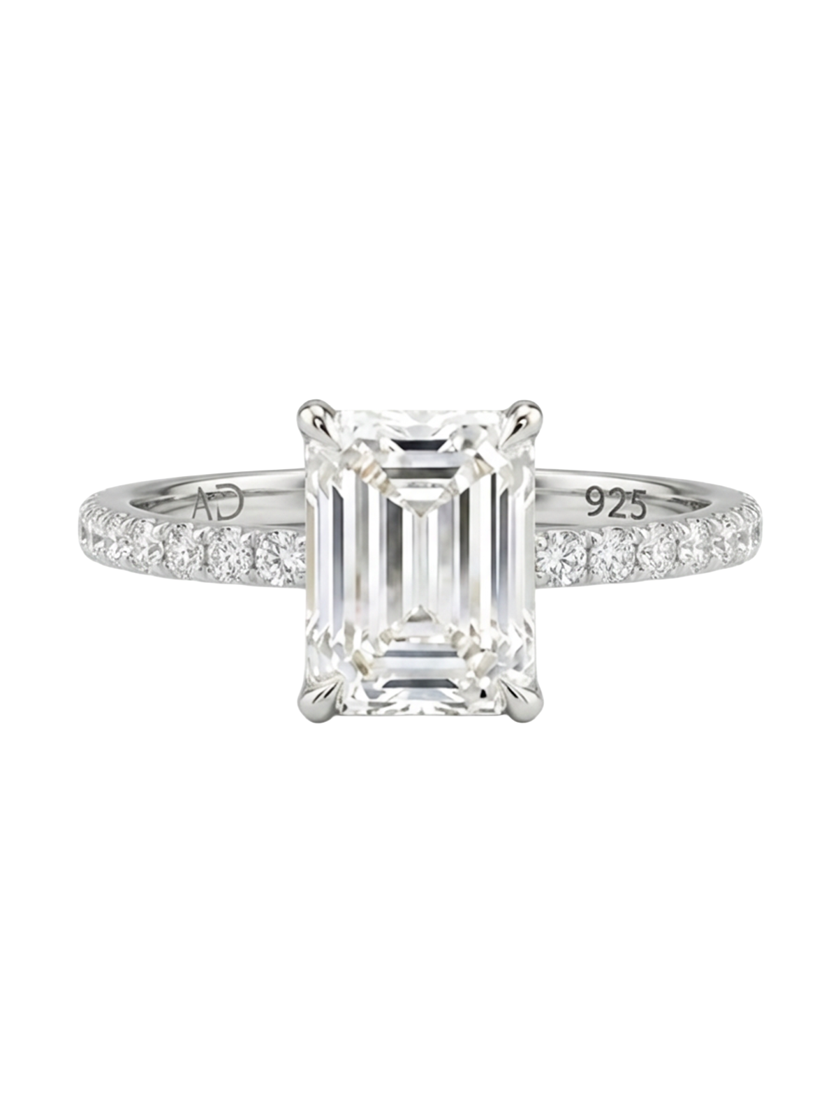 1.6CT | Emerald Cut Eternity Yüzük
