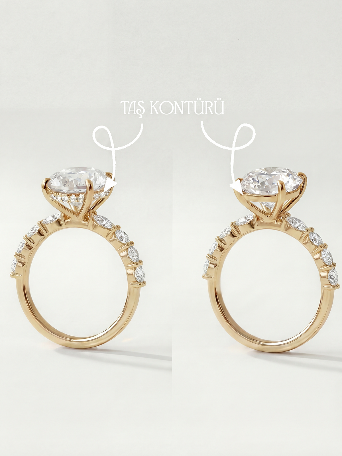 3.2CT | Oval Kesim Kolu Markiz Taşlı Yüzük