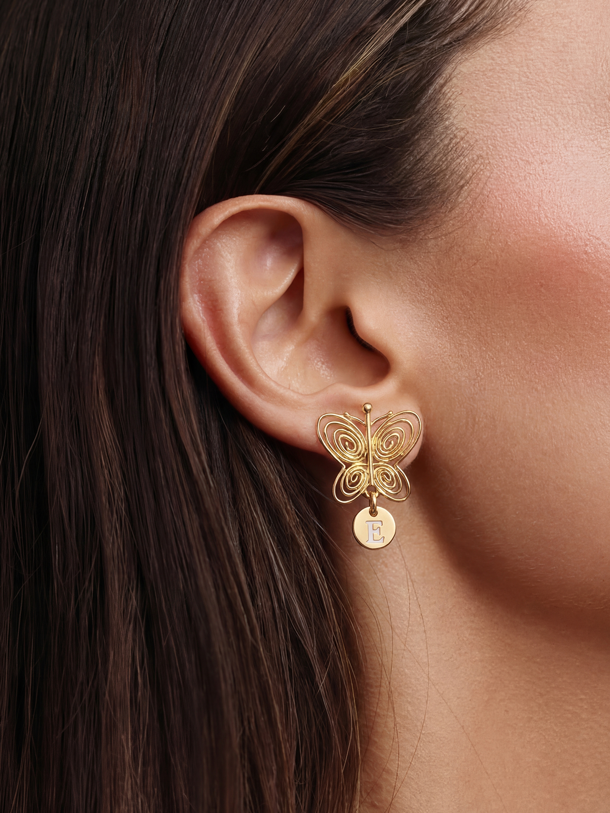 Harfli Kelebek Füsun Küpe