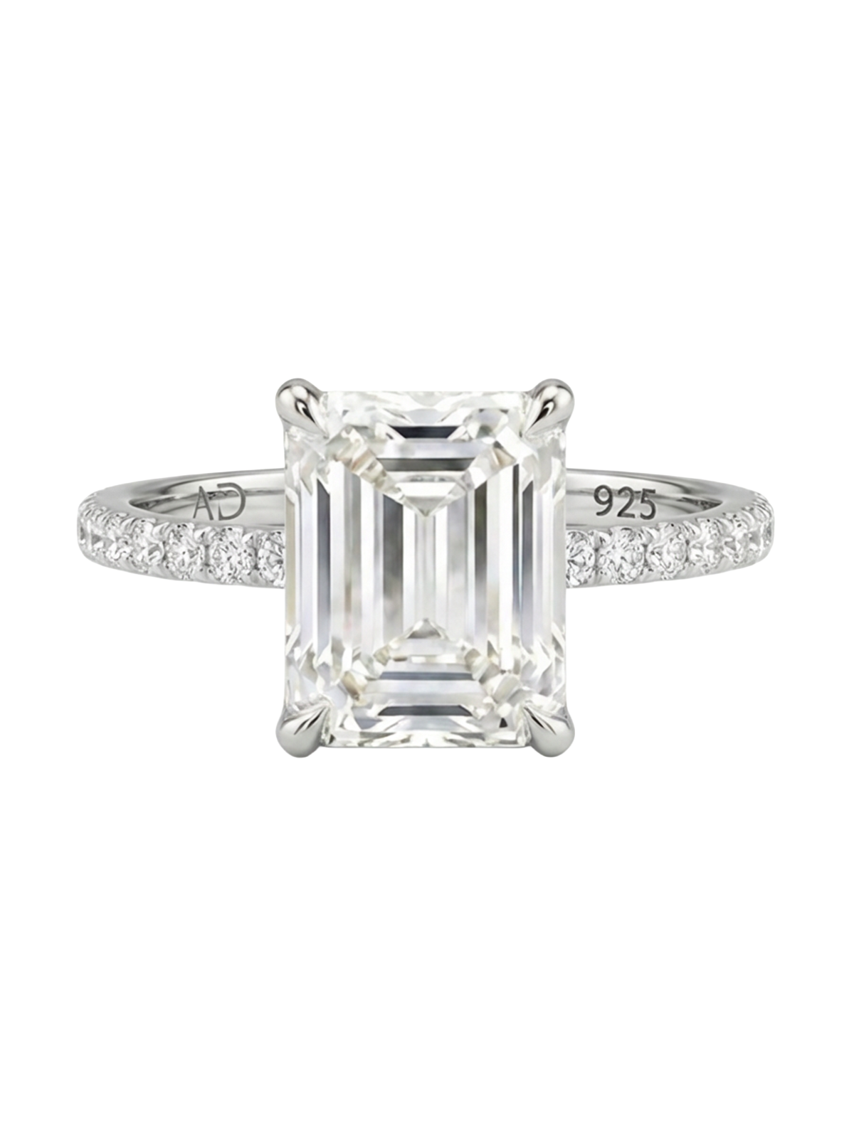 2.5CT | Emerald Cut Eternity Yüzük