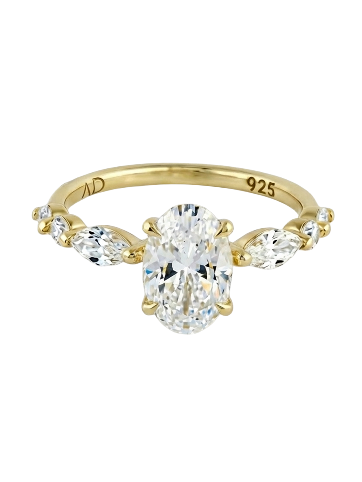 2.3CT | Oval Cut Flora Eternity Yüzük