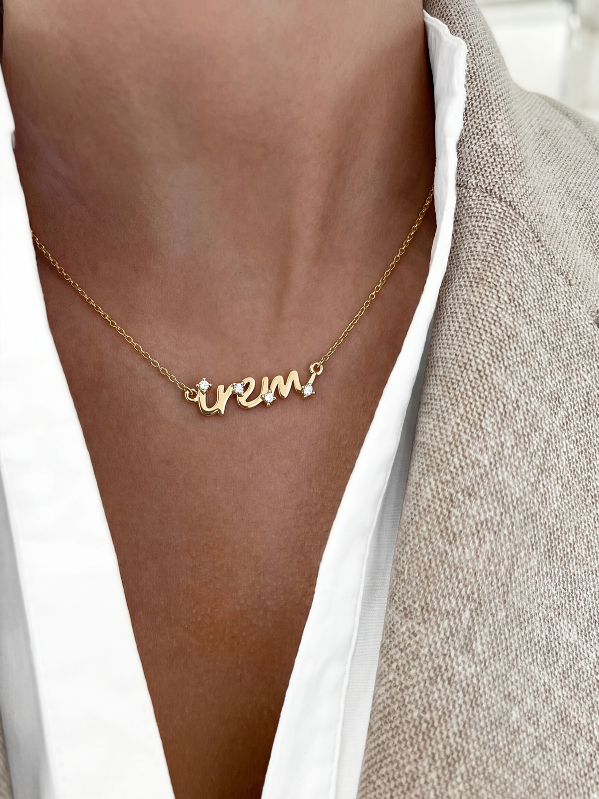 Stone Letter Necklace