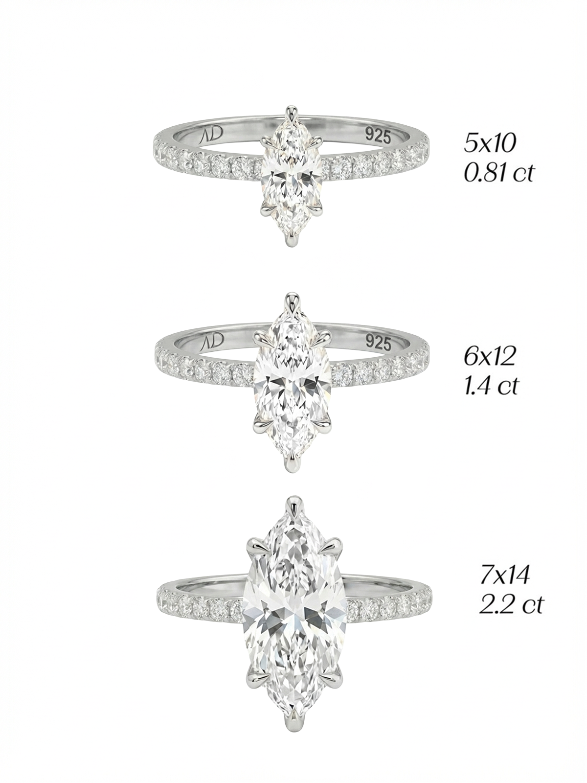 1.4CT | Markiz Kesim Kolu Taşlı Yüzük