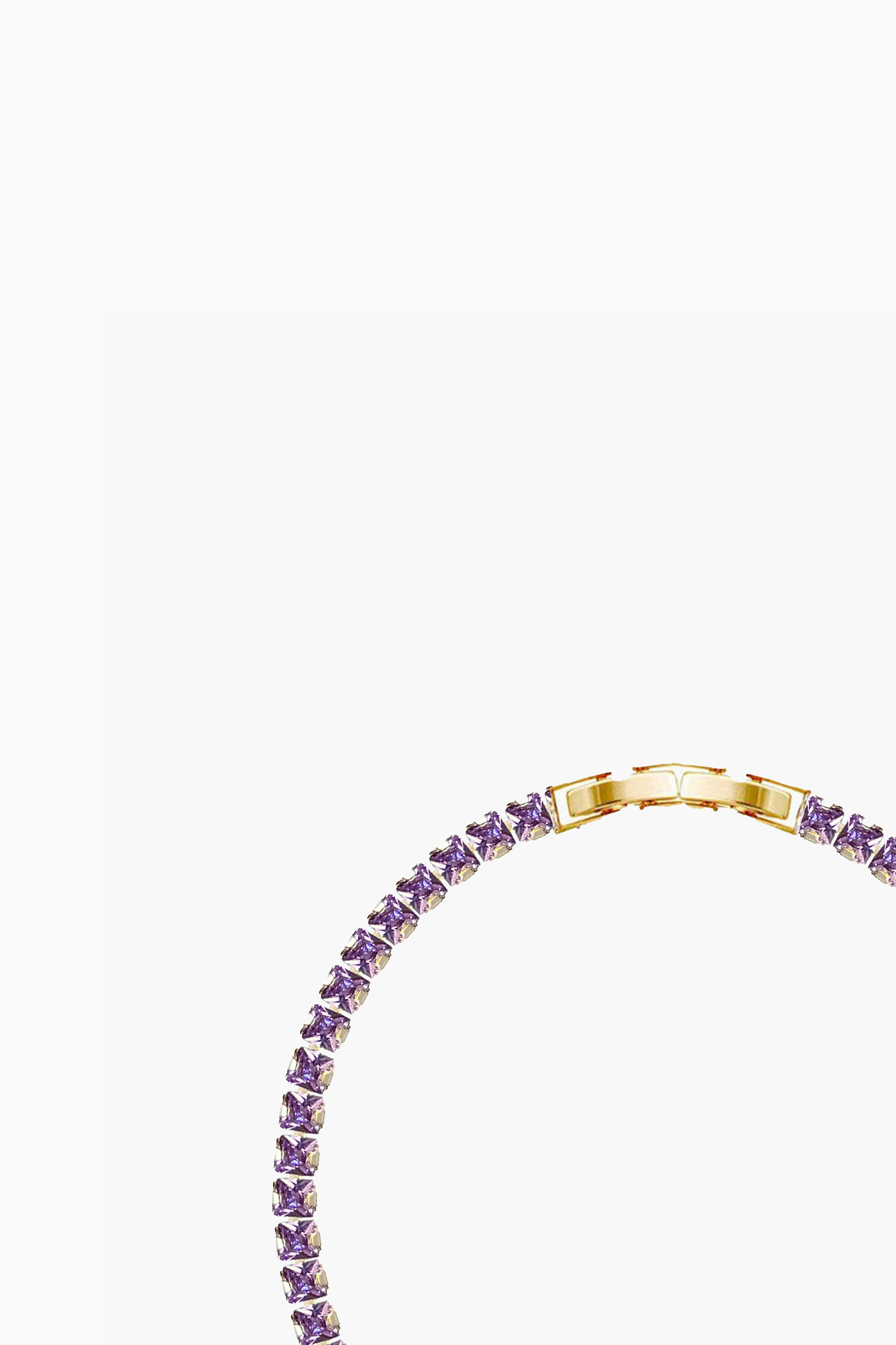 3MM | Purple Princess Cut  Bileklik |   Luxury Jewelry by  Atelier Duygu.