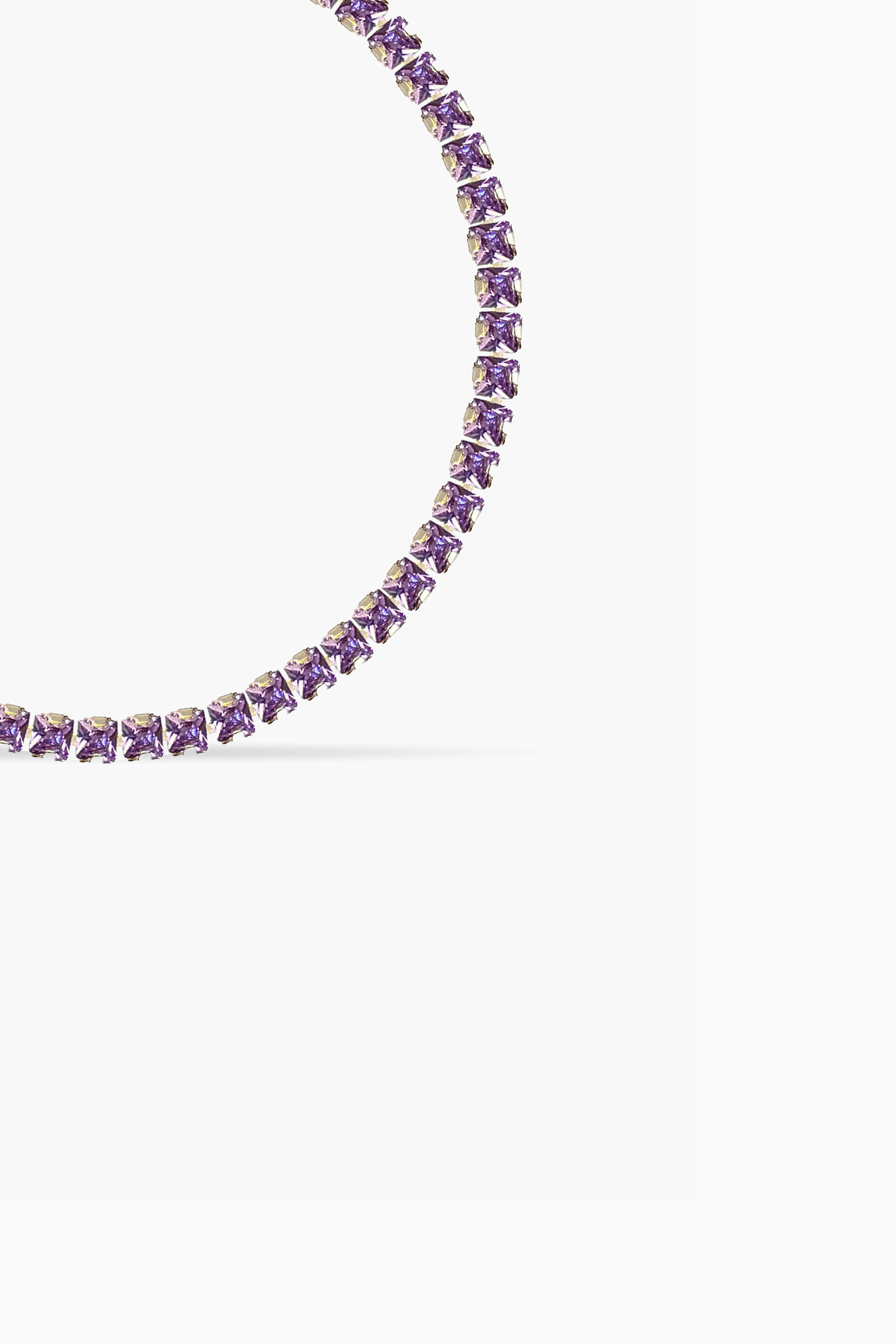 3MM | Purple Princess Cut  Bileklik |   Luxury Jewelry by  Atelier Duygu.