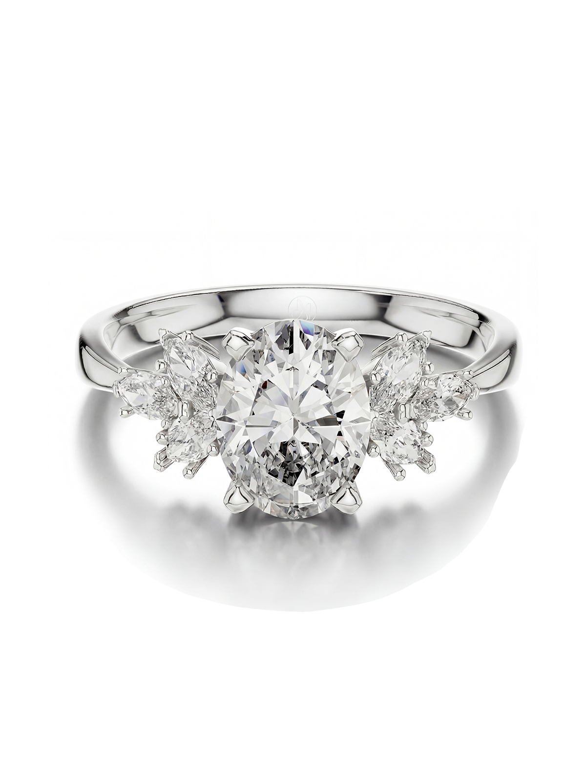 2.3CT | Oval Kesim Floral Yüzük