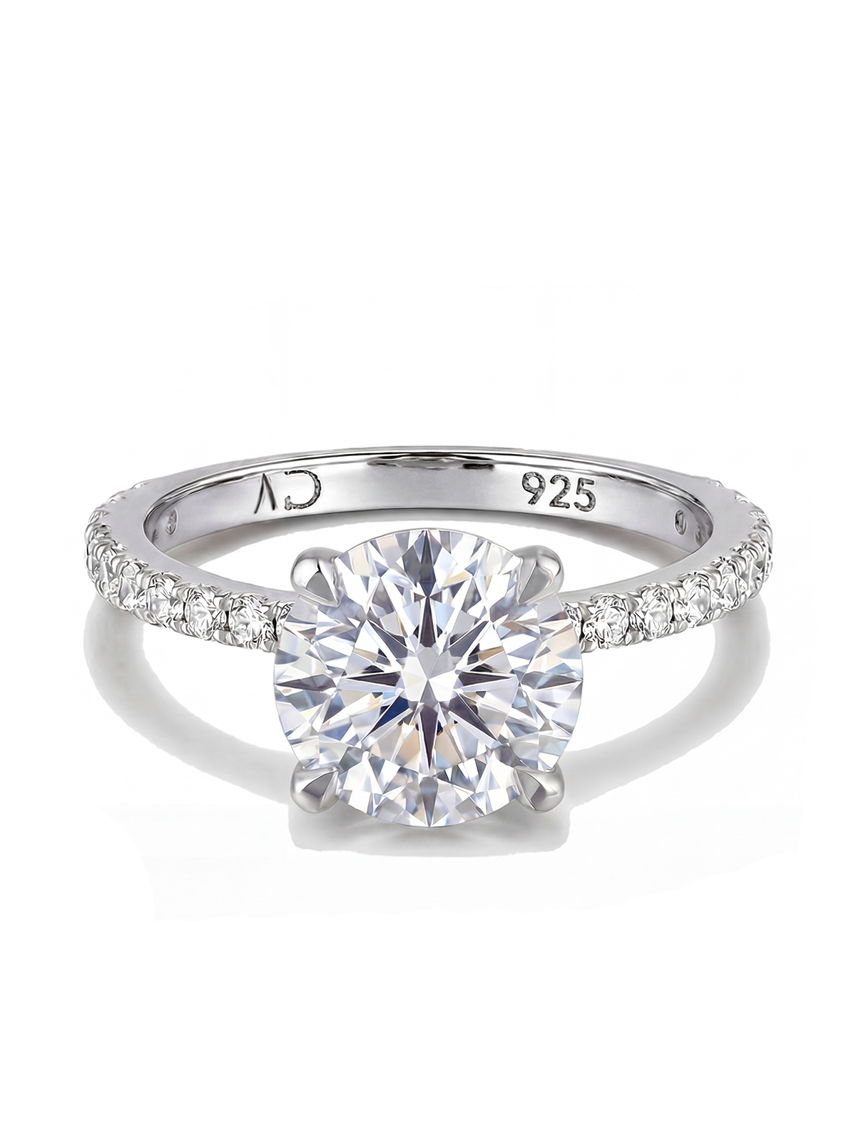 4.0CT | 4 Tırnak Kolu Taşlı Tektaş Yüzük