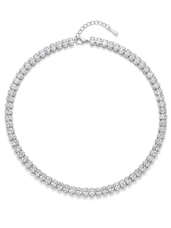 5MM | Choker Oval Cut Su Yolu Kolye