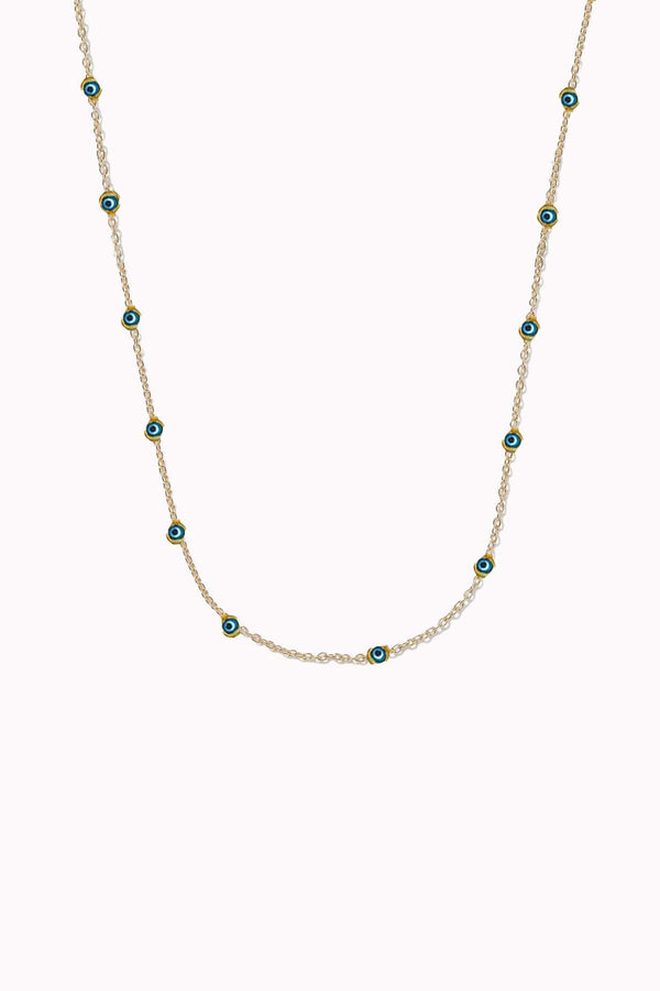 Mini Evil Eye Bead Chain Kolye  Atelier Duygu.