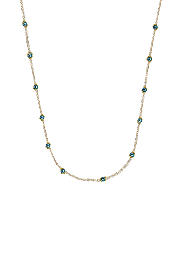 Mini Evil Eye Bead Chain Kolye  Atelier Duygu.