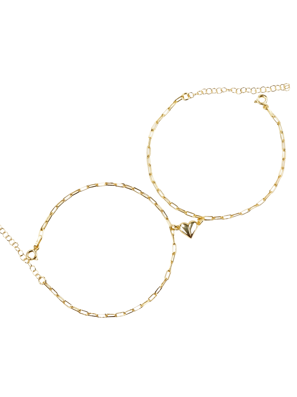 Twin Love Bracelet – Heart Detail Chain Bracelet | Atelier Duygu