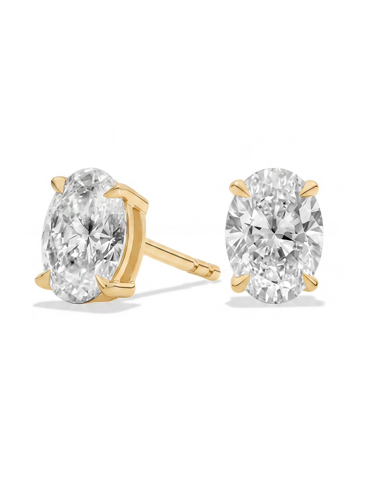 Oval Kesim Tektaş Küpe