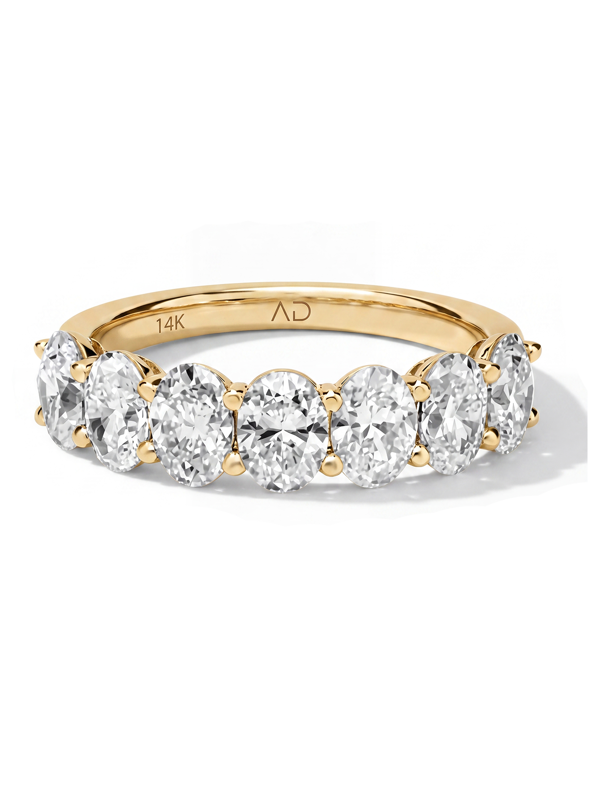 2.10CT Oval Kesim Yarımtur Yüzük