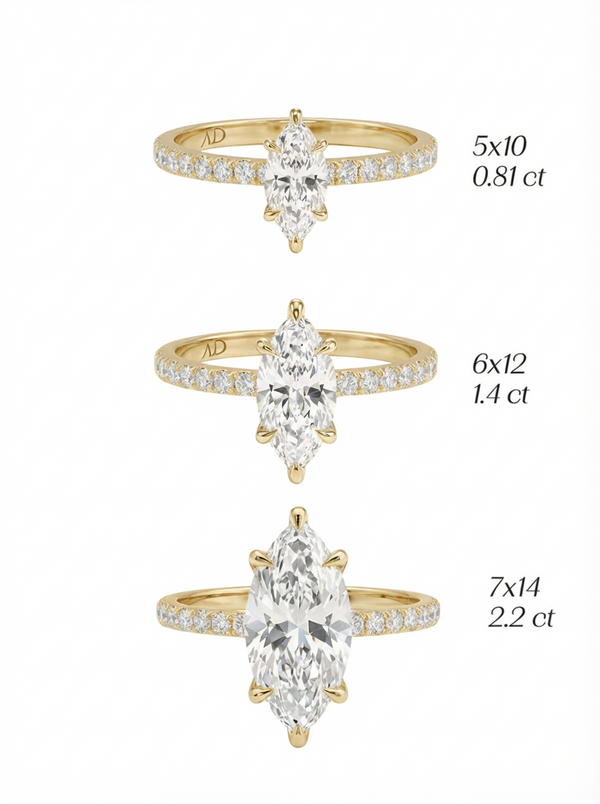 0.81CT | Marquise Cut Eternity Yüzük