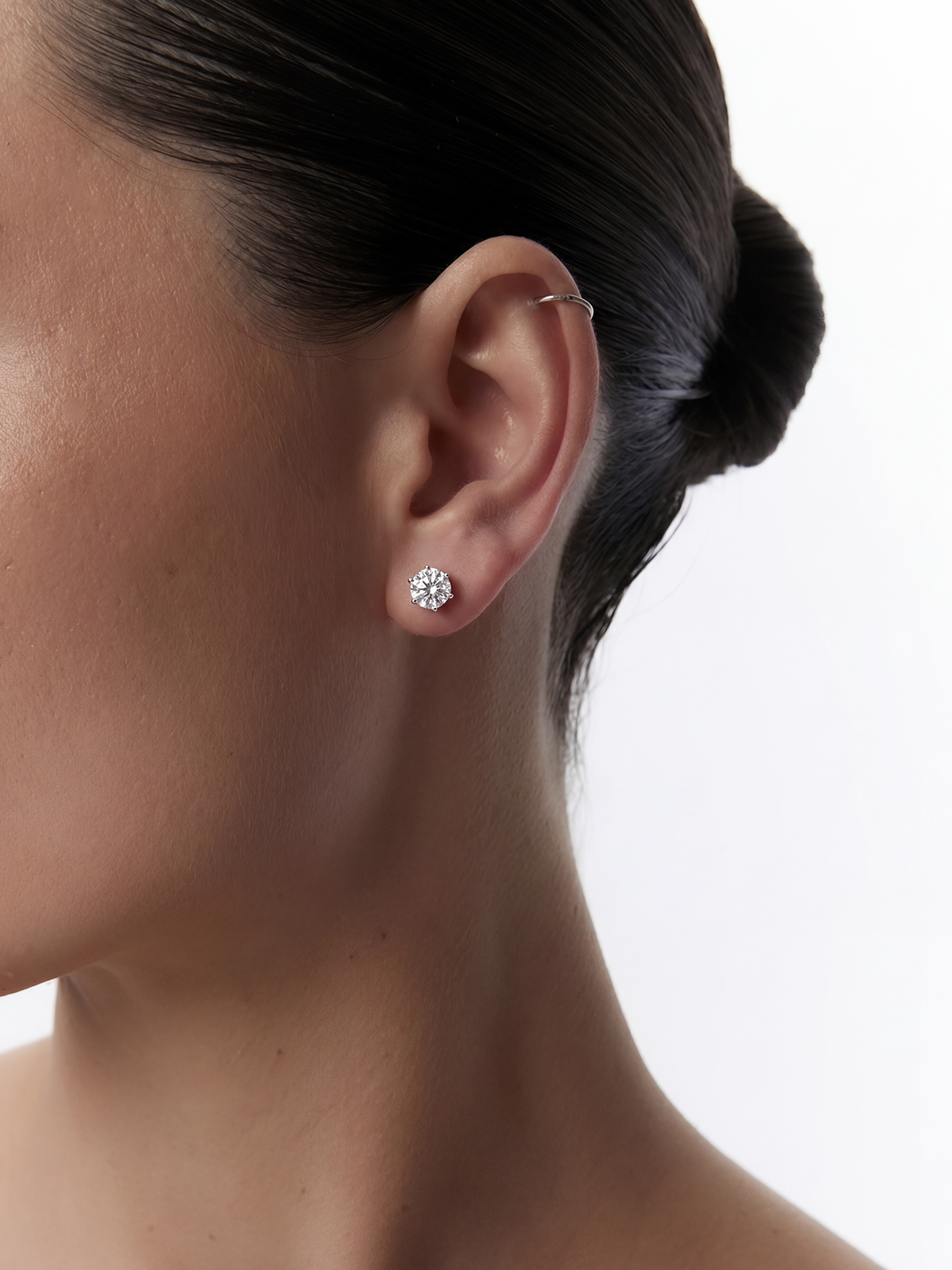 6 Tırnak Tektaş Küpe