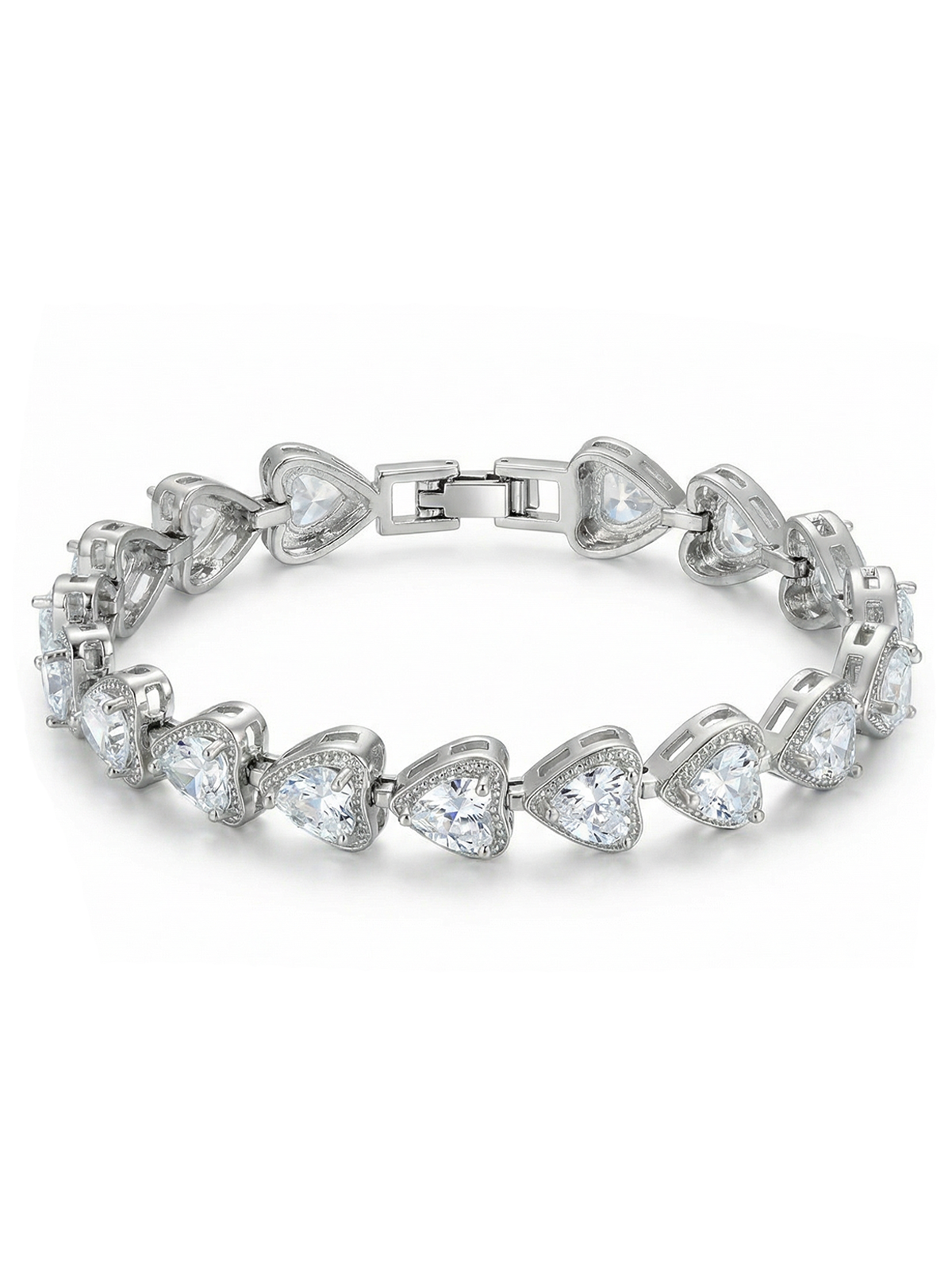 Heart Tennis Bracelet