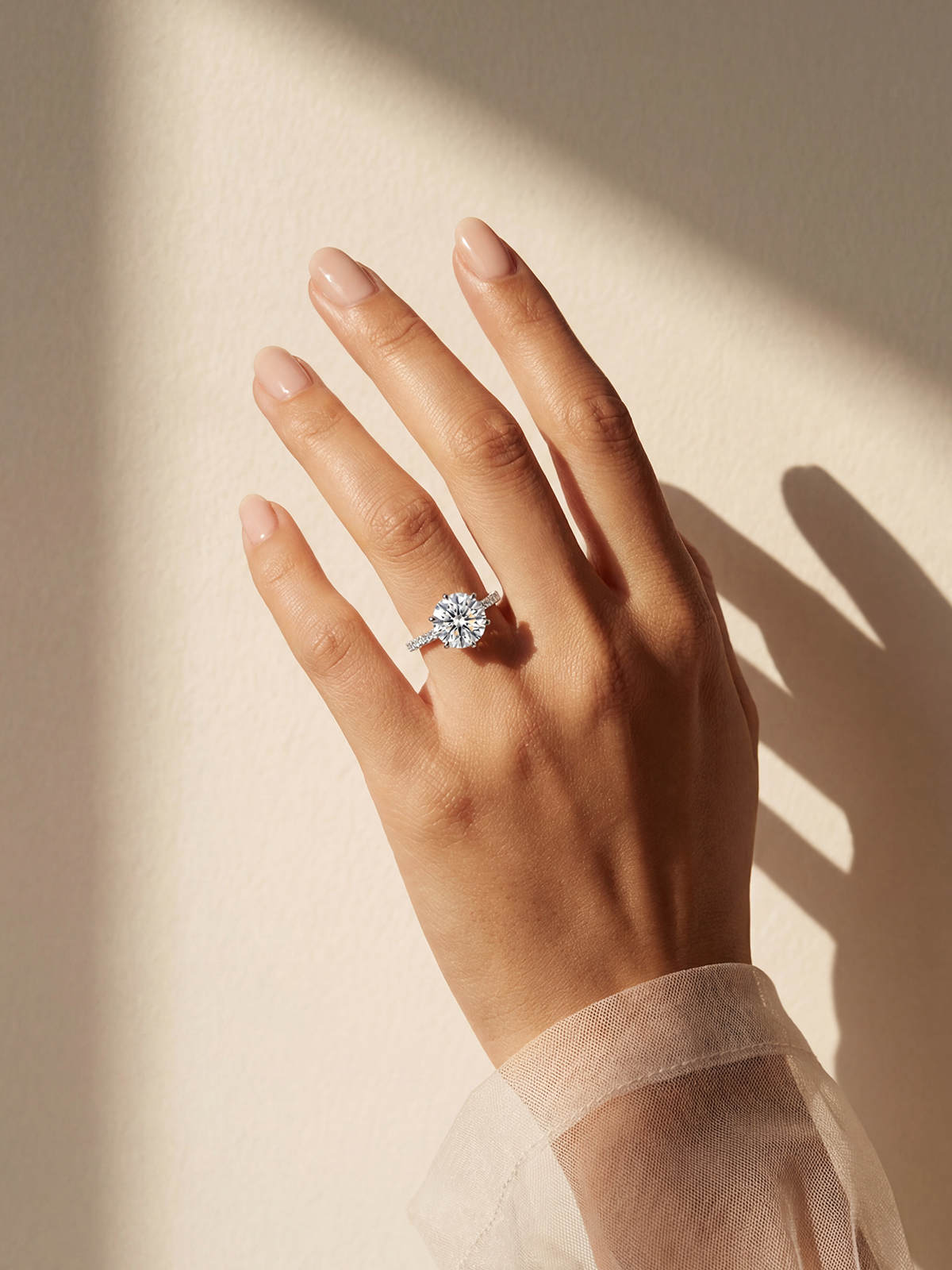 3.0CT | 6 Tırnak Kolu Taşlı Tektaş Yüzük