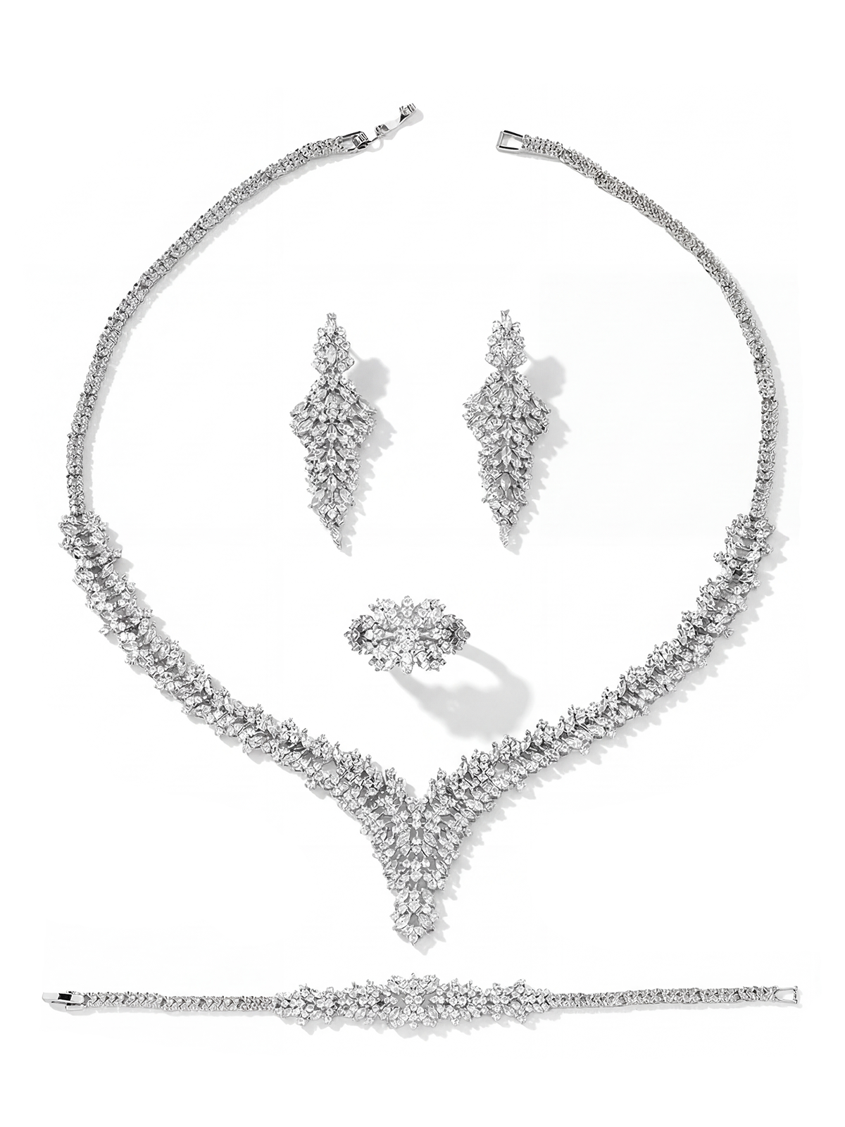 Harper Necklace - Earrings - Bracelet - Ring Set