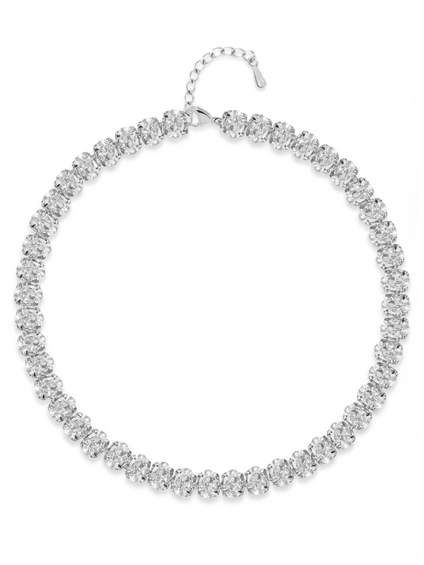 6MM | Choker Oval Cut Su Yolu Kolye