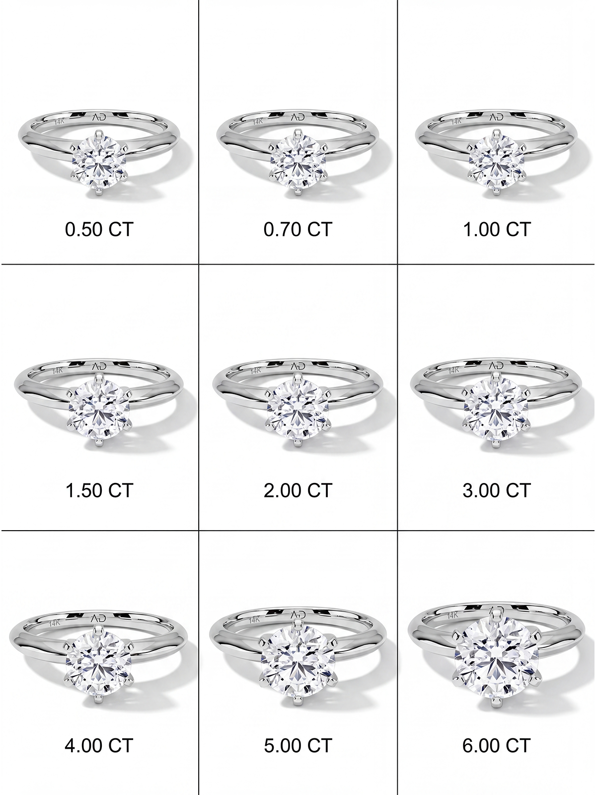 Luna 6 Tırnak Tektaş Yüzük