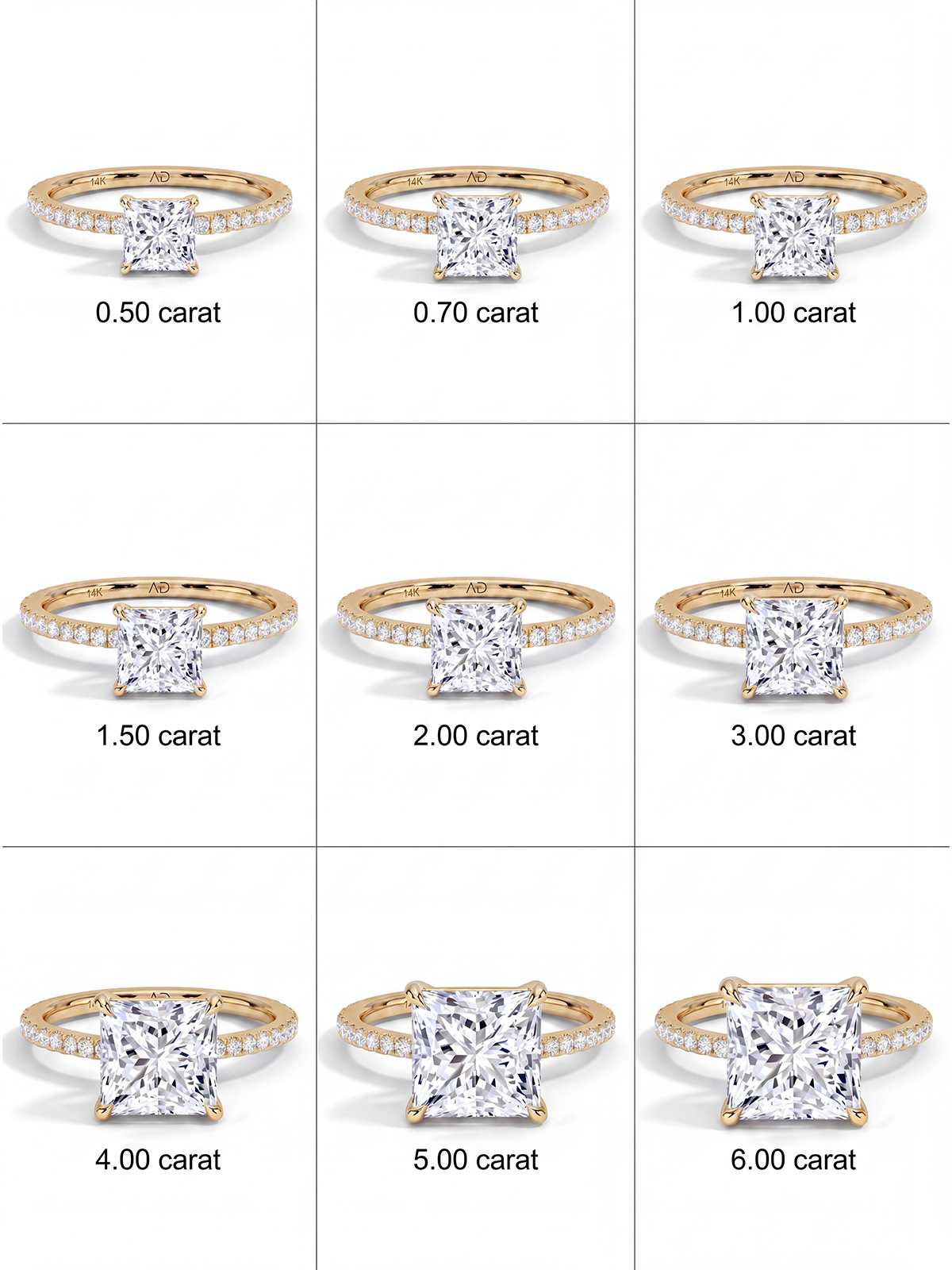 Prenses Kesim Kolu Taşlı Tektaş Yüzük