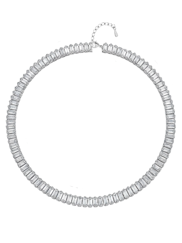 3MM | Choker Baguette Cut Su Yolu Kolye