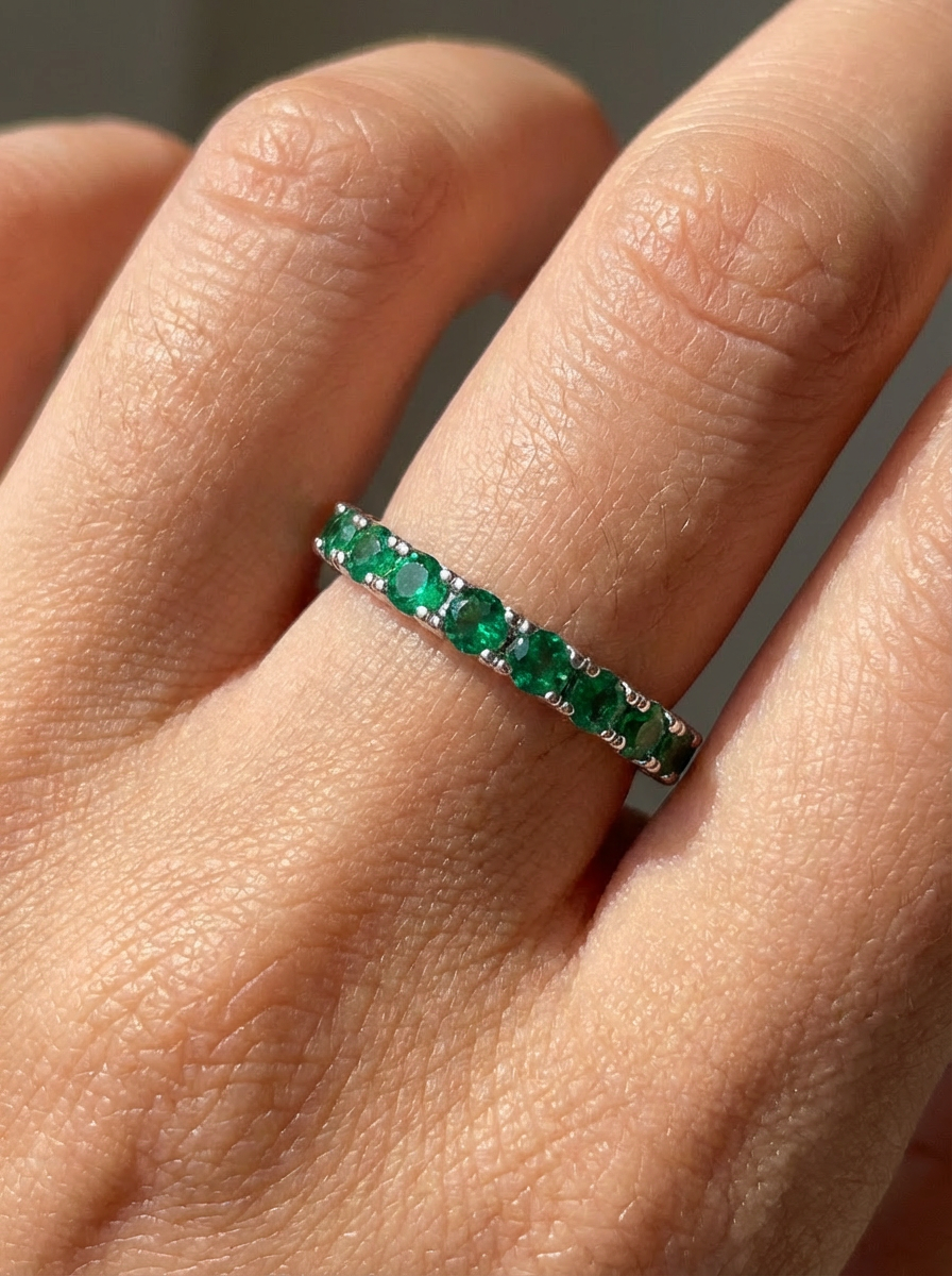2MM | Green Full Eternity Ring