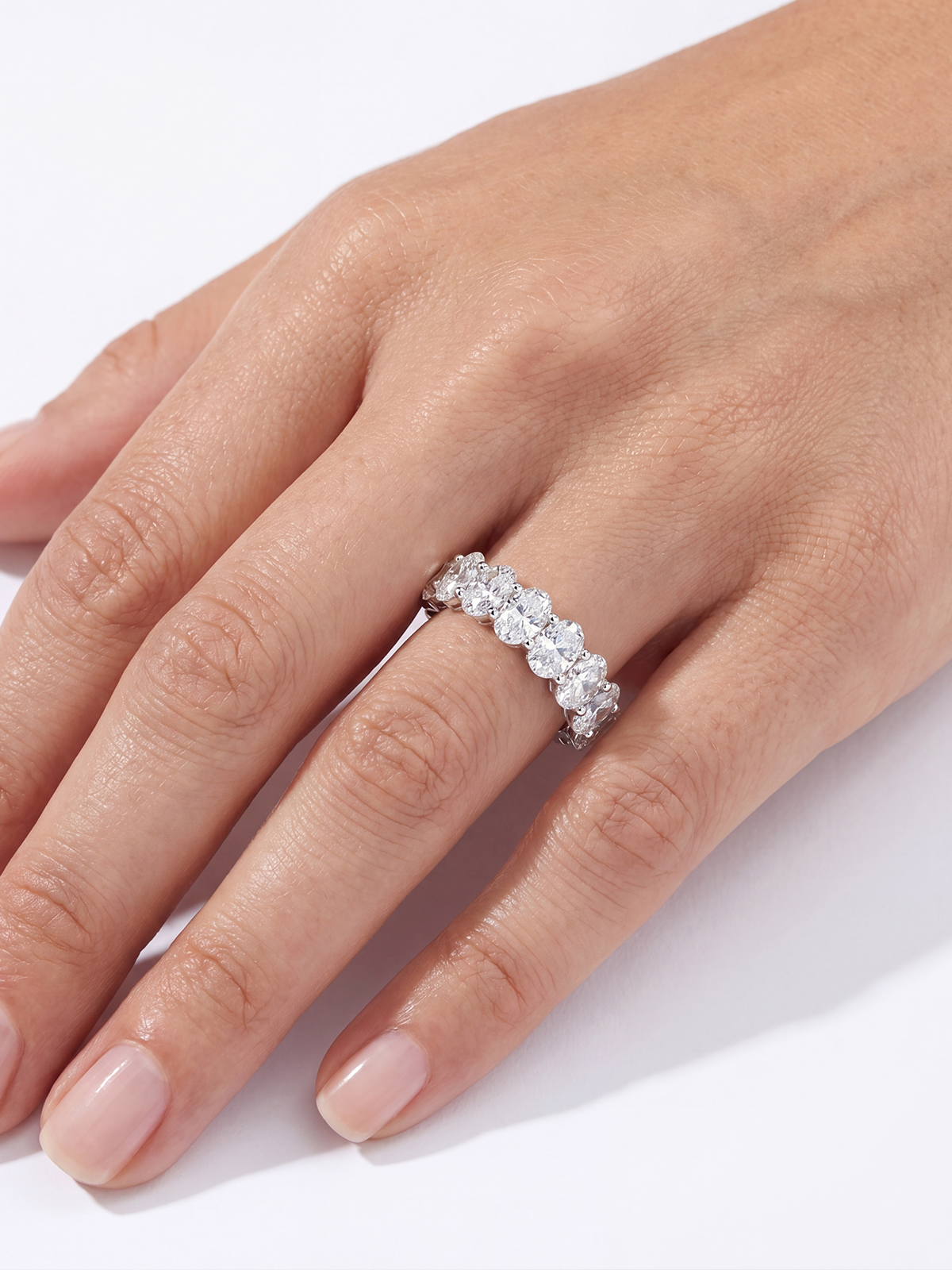 2.10CT Oval Kesim Yarımtur Yüzük